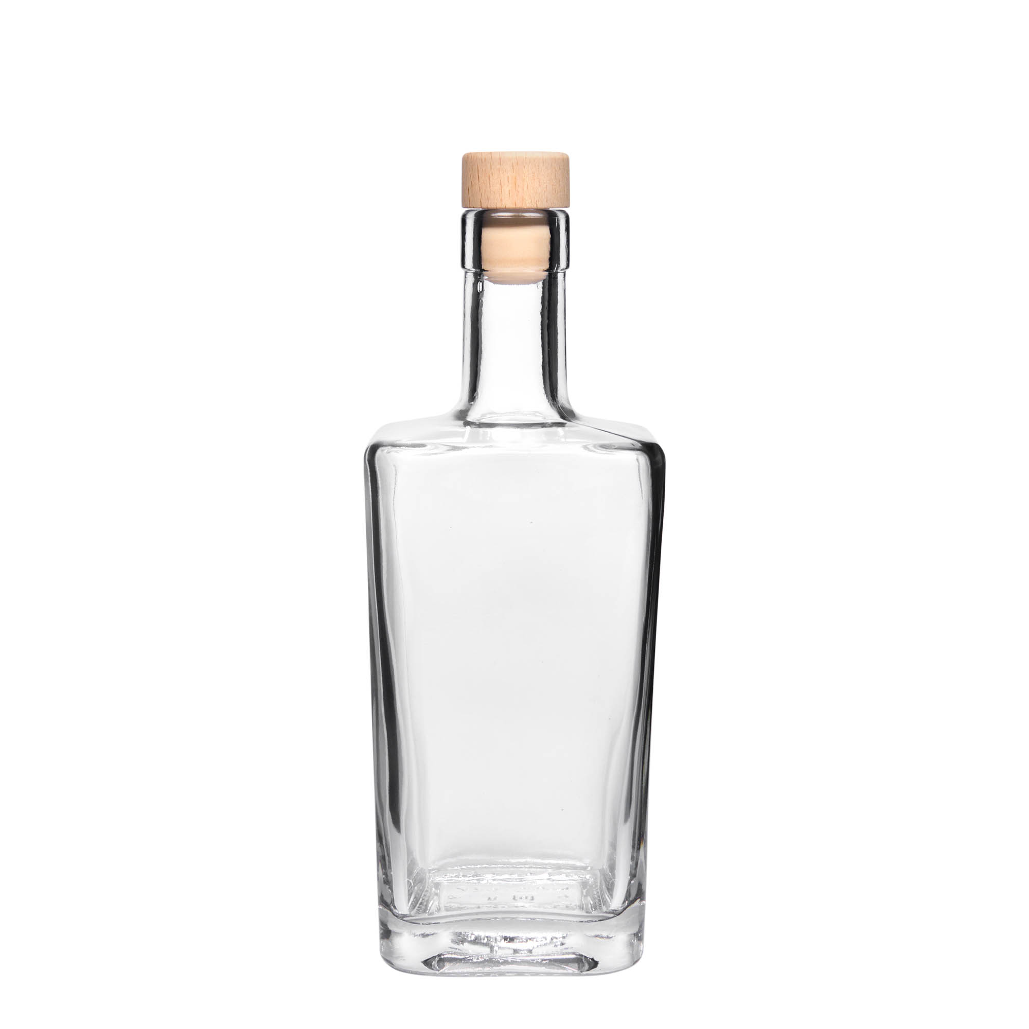 500 ml glassflaske 'Noel', firkantet, åpning: kork