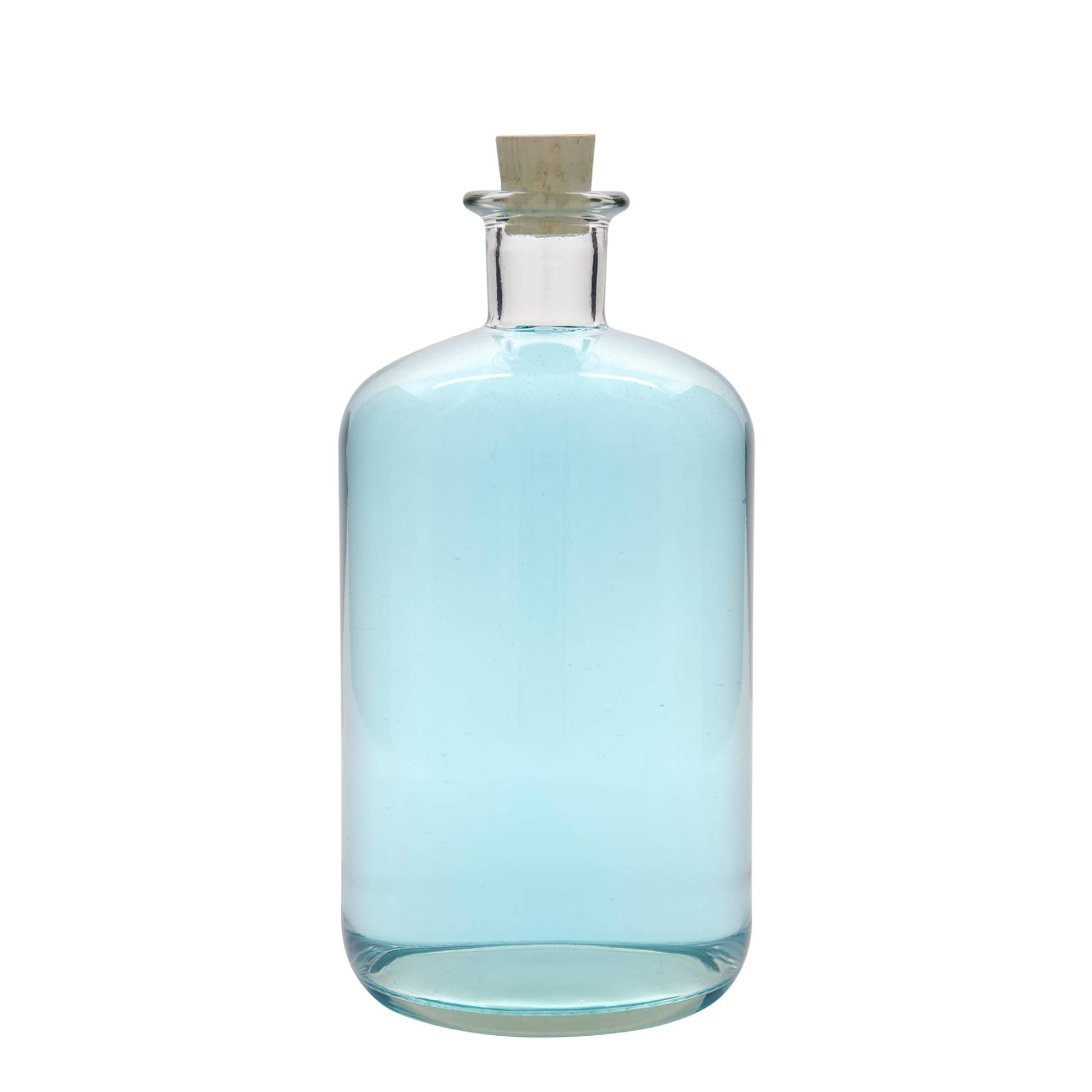 1.500 ml glassflaske apotek, åpning: kork
