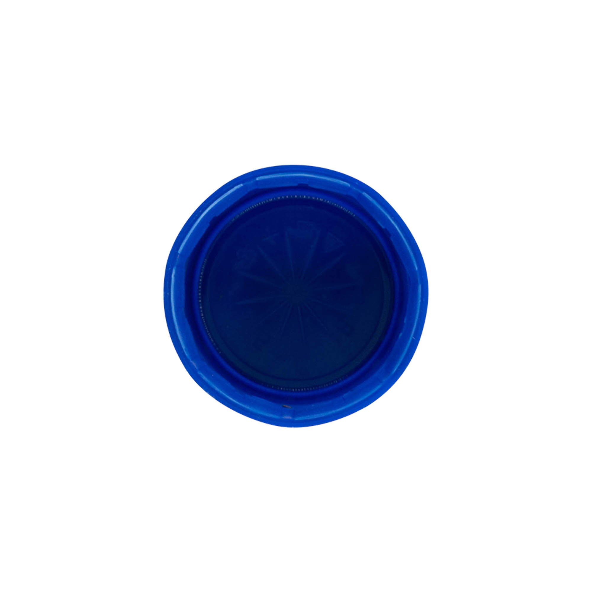 Skrukork med dobbel startgjenge, PE-plast, blå, for åpning: PET 38 mm