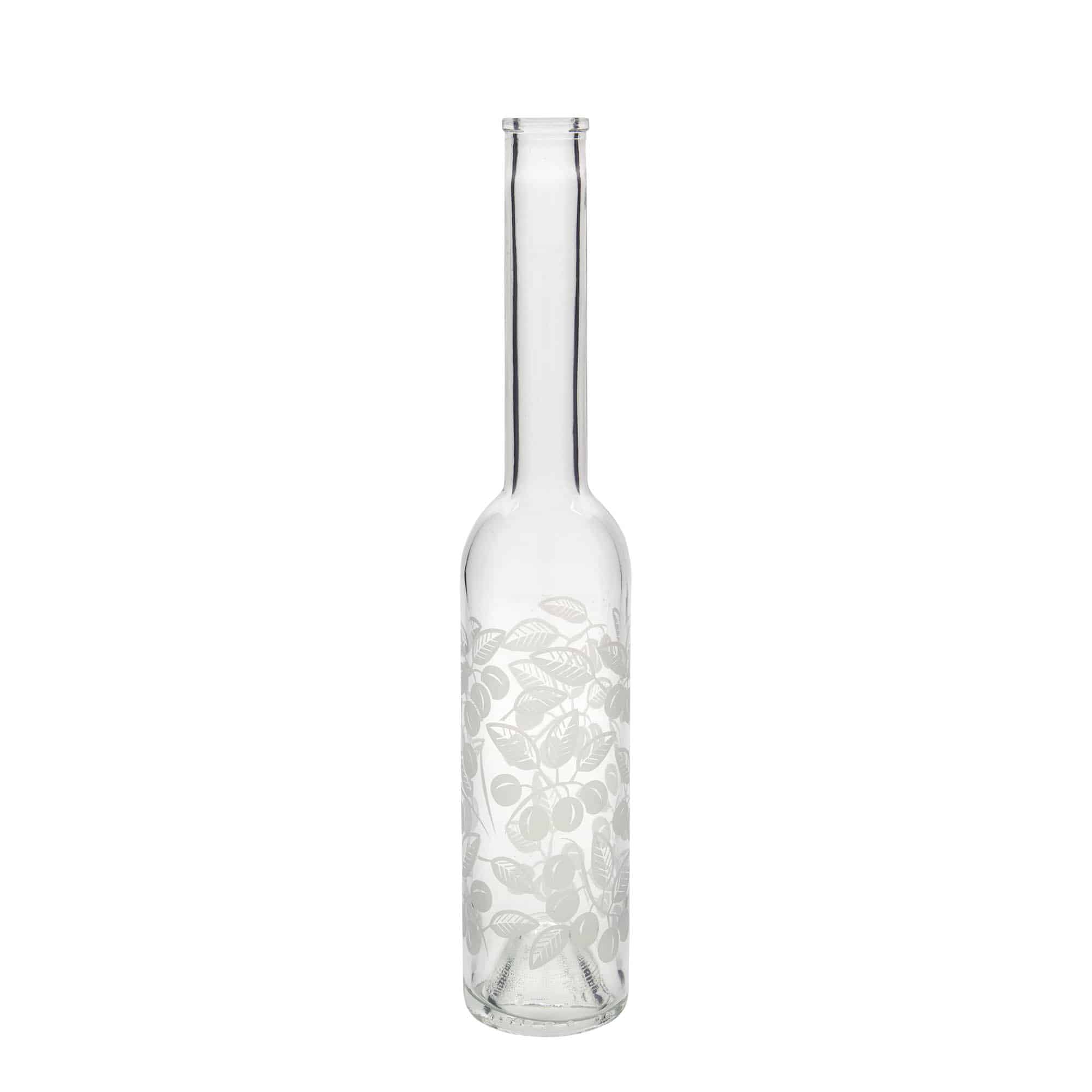 350 ml glassflaske 'Opera', motiv: Mirabeller, munnstykke: kork