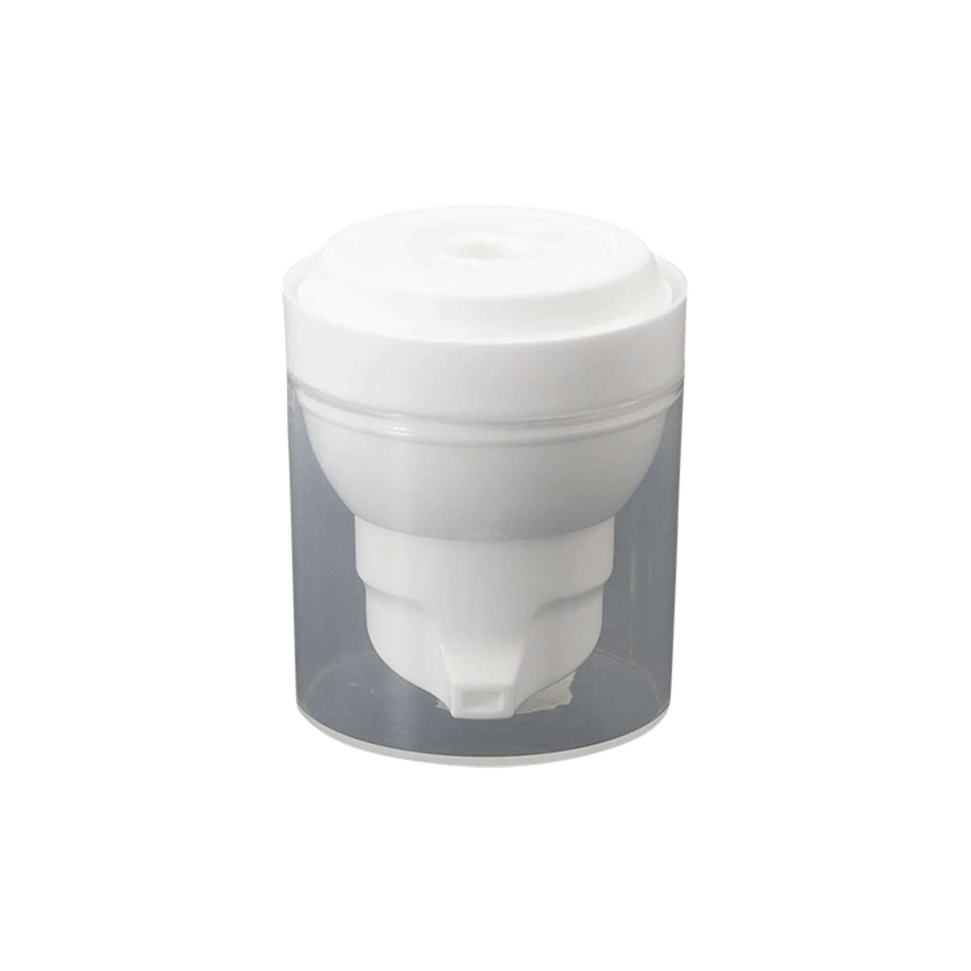 Airless Dispenser pumpehode 'Mezzo', PP-plast, hvit