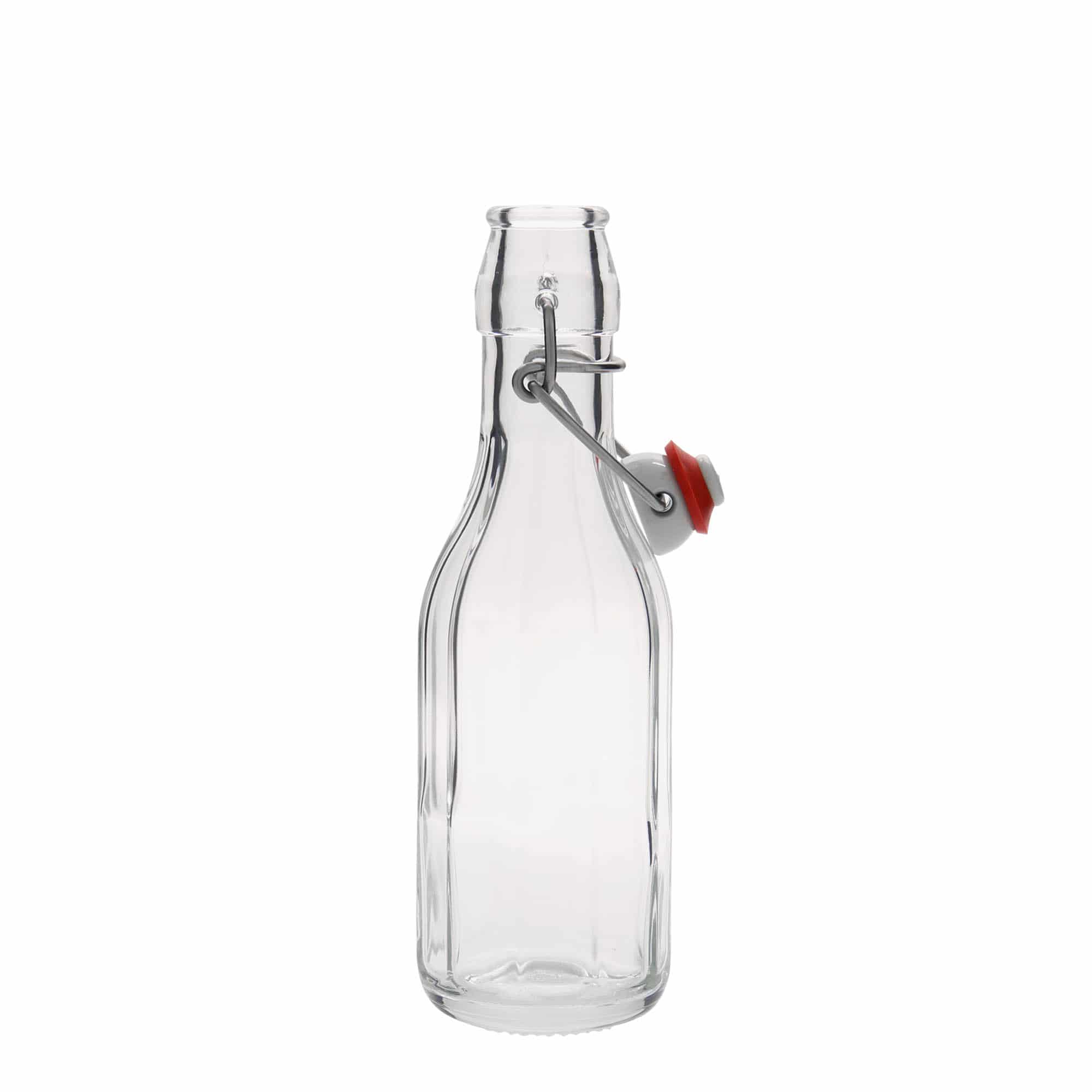 250 ml glassflaske 'Bravo', ti-kantet, åpning: klemmeflaskeåpning 250 ml glassflaske 'Bravo', ti-kantet, åpning: klemmeflaskeåpning