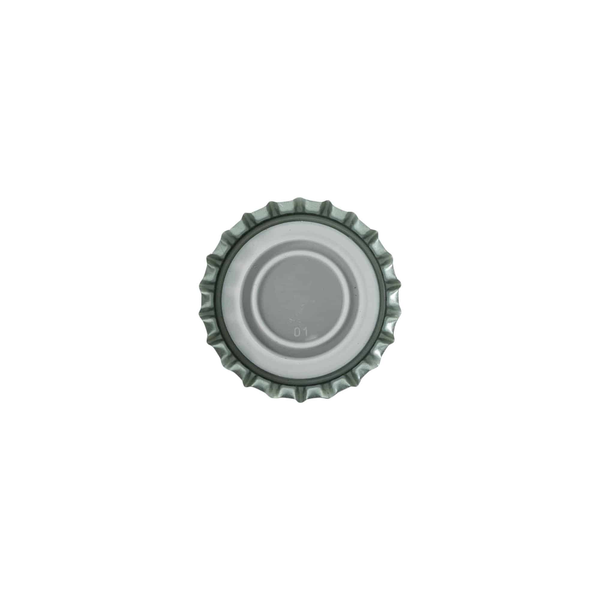 Kronkork 29 mm, metall, svart