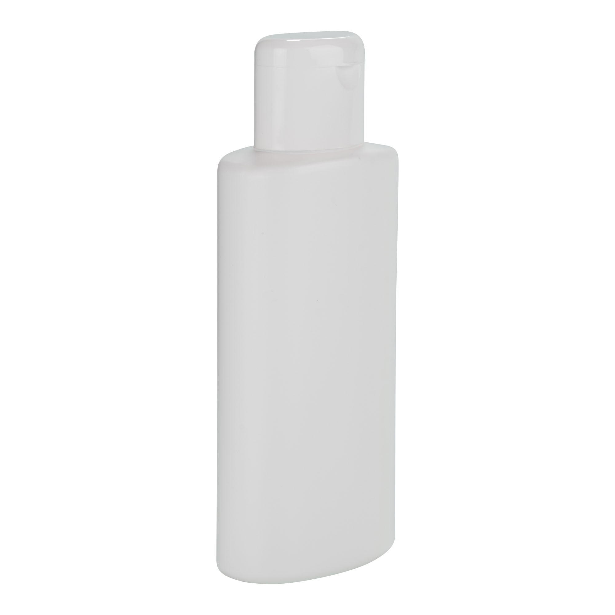 250 ml plastflaske 'Indy', oval, HDPE, hvit, åpning: skrukork 250 ml plastflaske 'Indy', oval, HDPE, hvit, åpning: skrukork