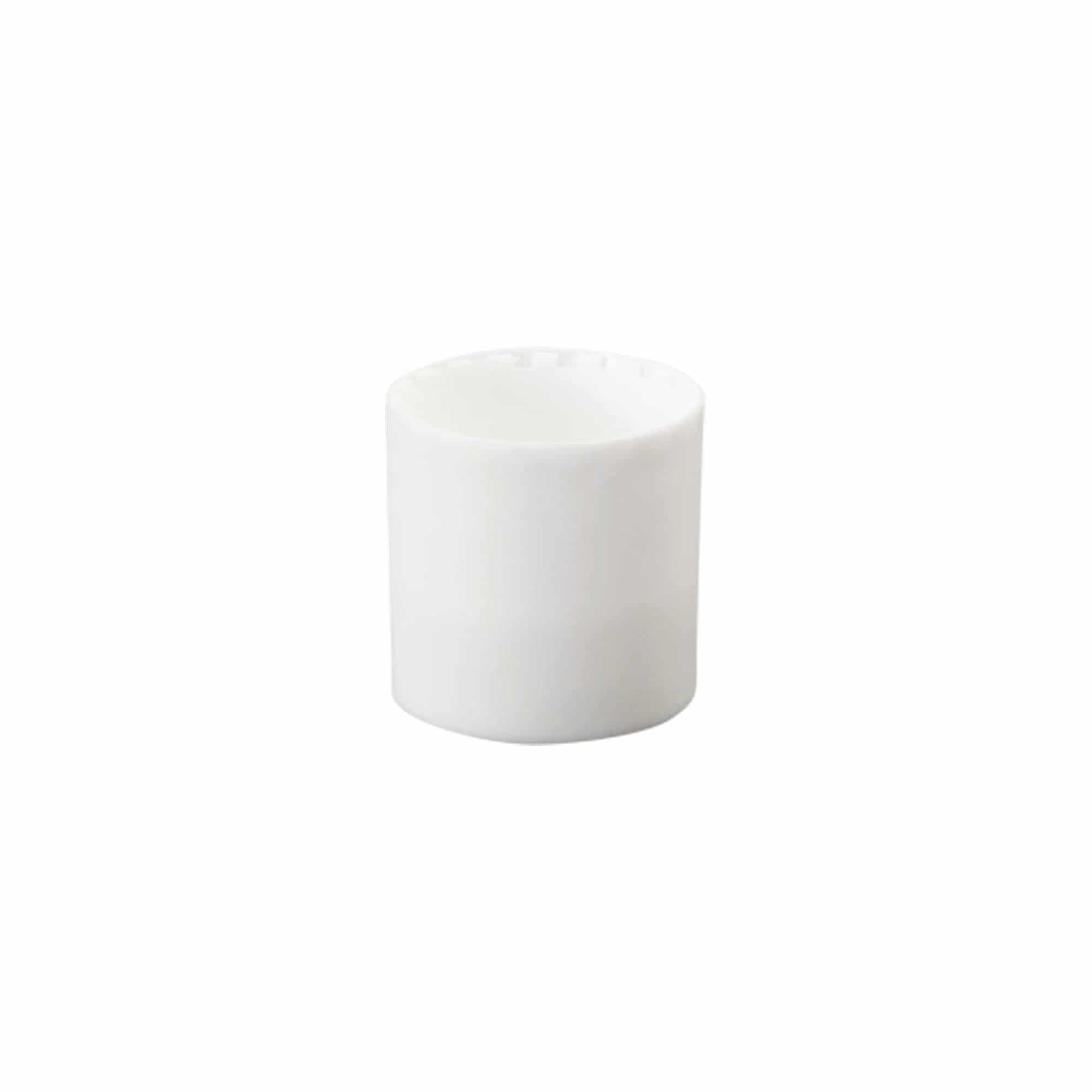 Skrulokk Disc Top, PP-plast, hvit, for åpning: 24/410