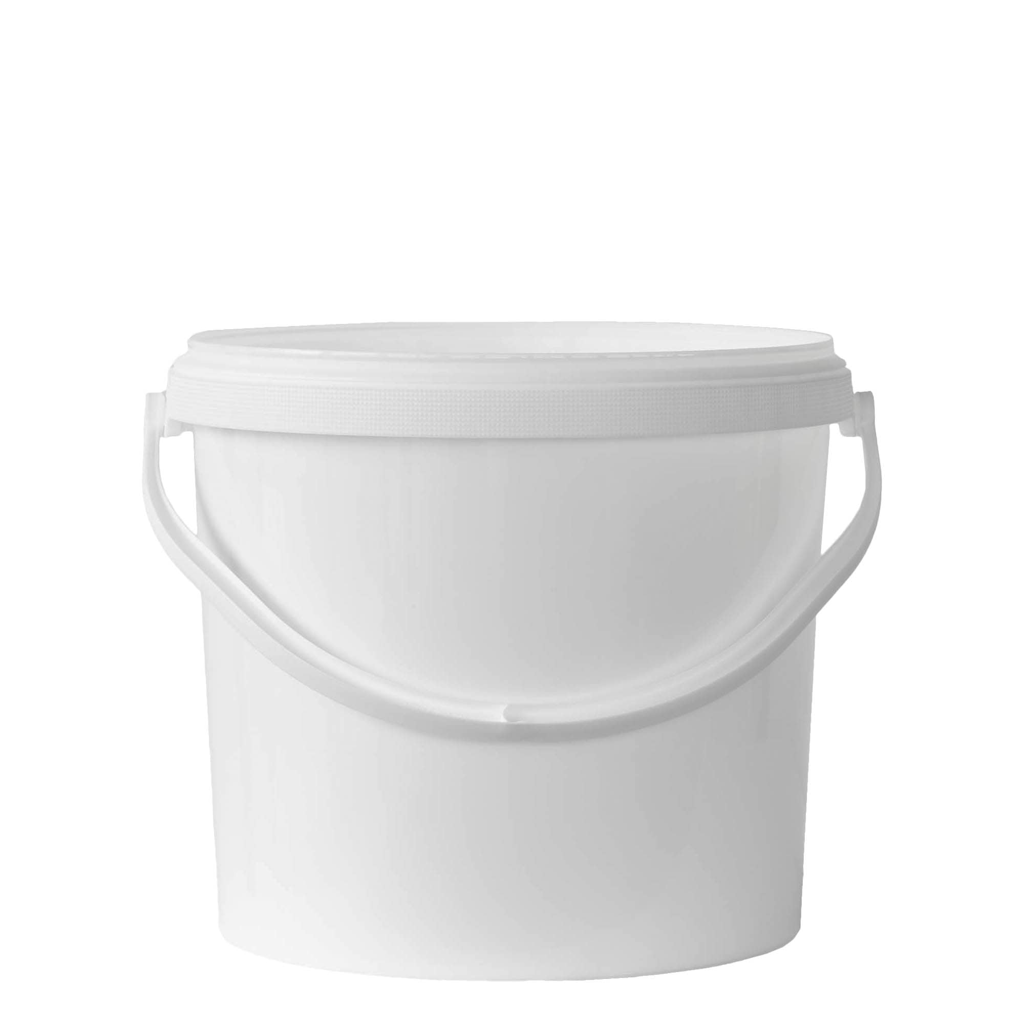 12,5 l bøtte, PP-plast, hvit