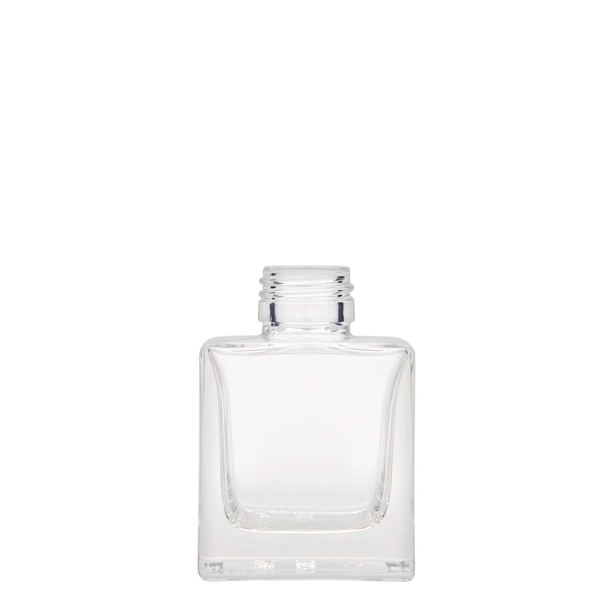 100 ml glassflaske "Cube", kvadratisk, åpning: PP 28 100 ml glassflaske "Cube", kvadratisk, åpning: PP 28