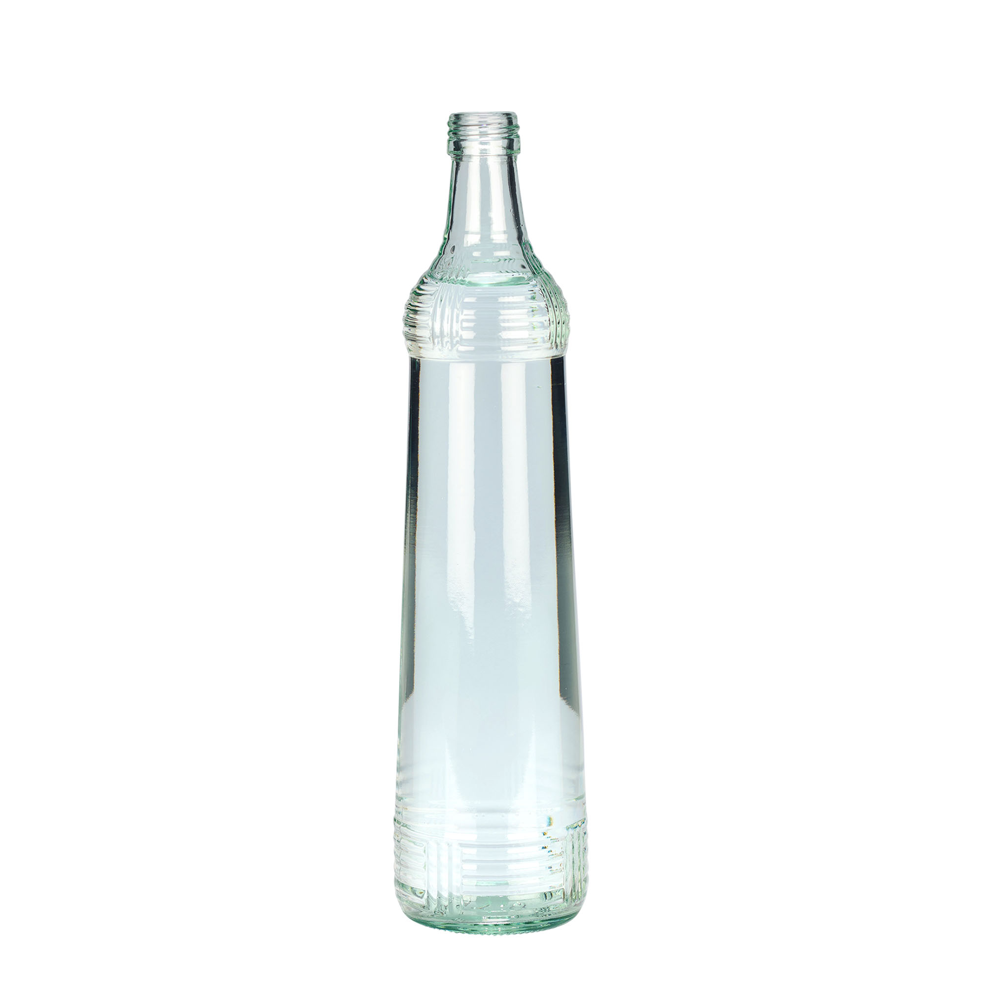 700 ml glassflaske vodka Zwiebelturm, åpning: PP 28