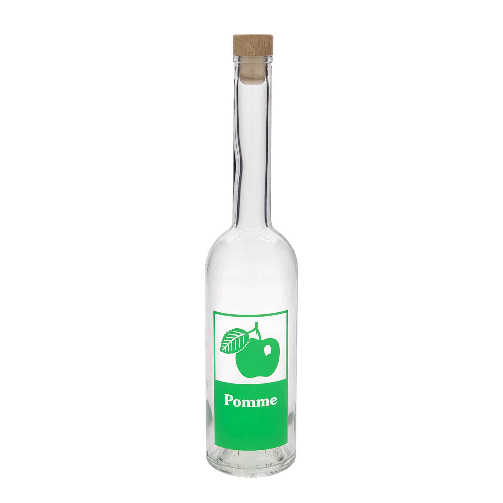 500 ml glassflaske "Opera", motiv: Pomme, åpning: Kork