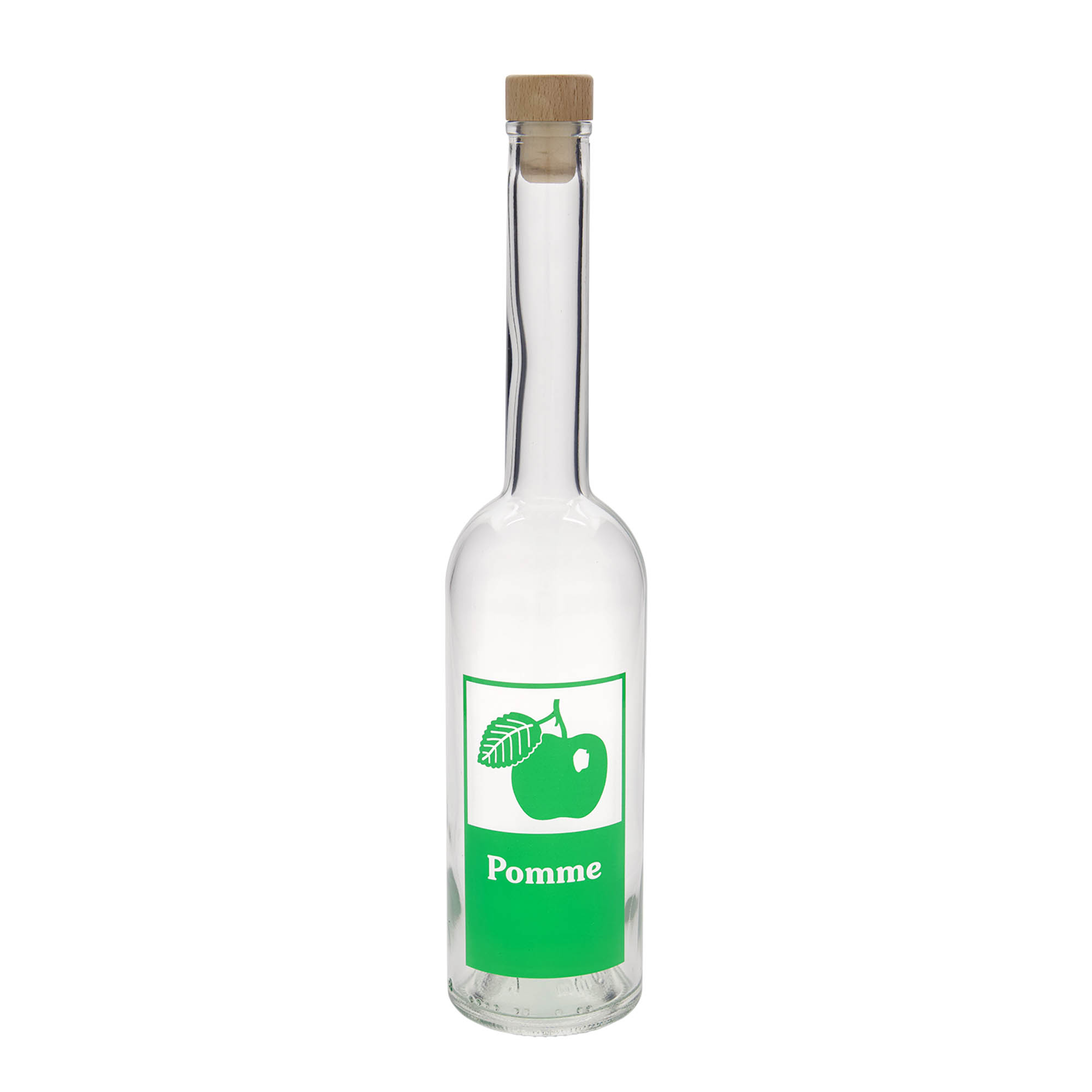 500 ml glassflaske 'Opera', motiv: Pomme, åpning: kork