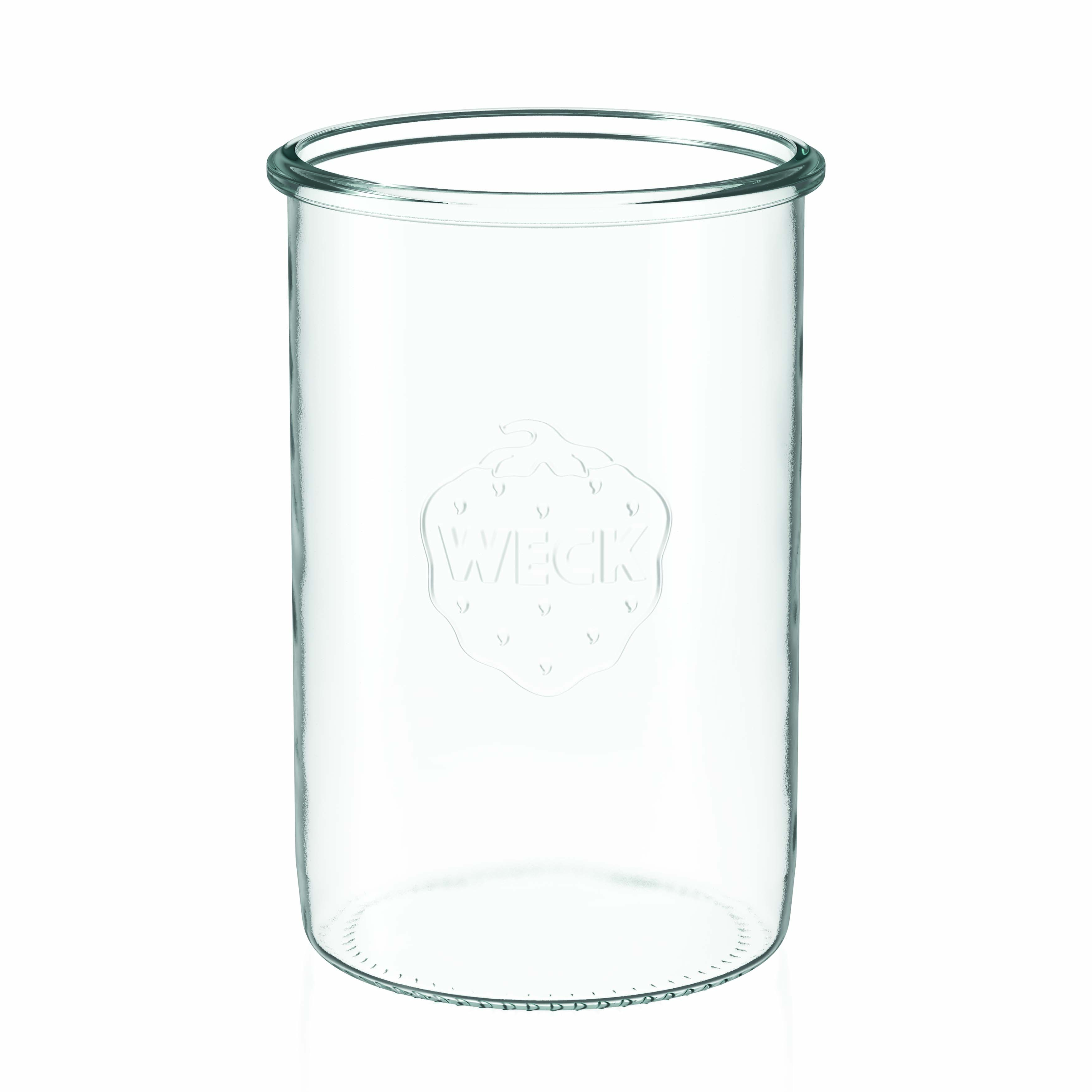 6x 1000 ml WECK-sylteglass av terrintype med glasslokk RR 100