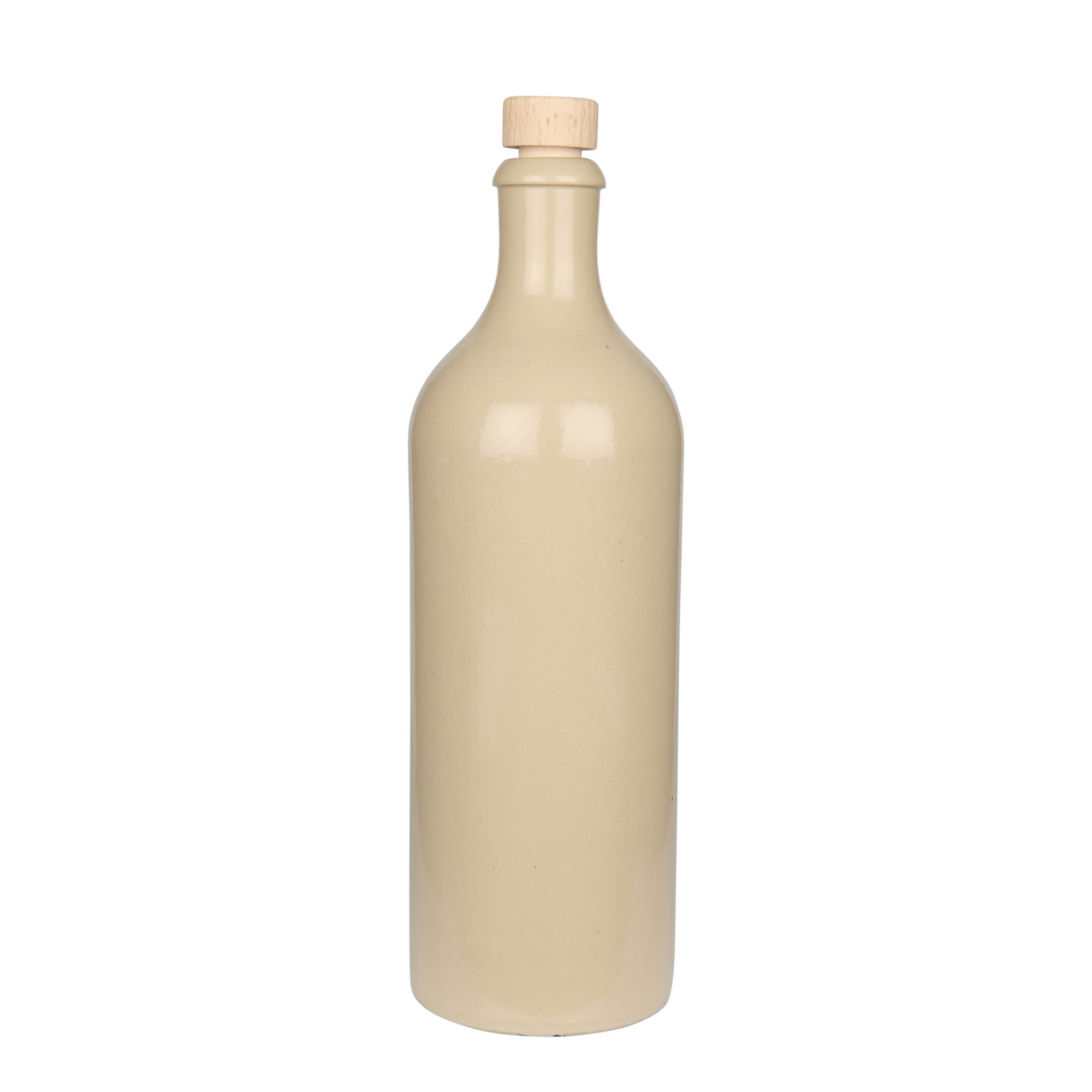 750 ml tonkrukke, steingods, beige, åpning: kork