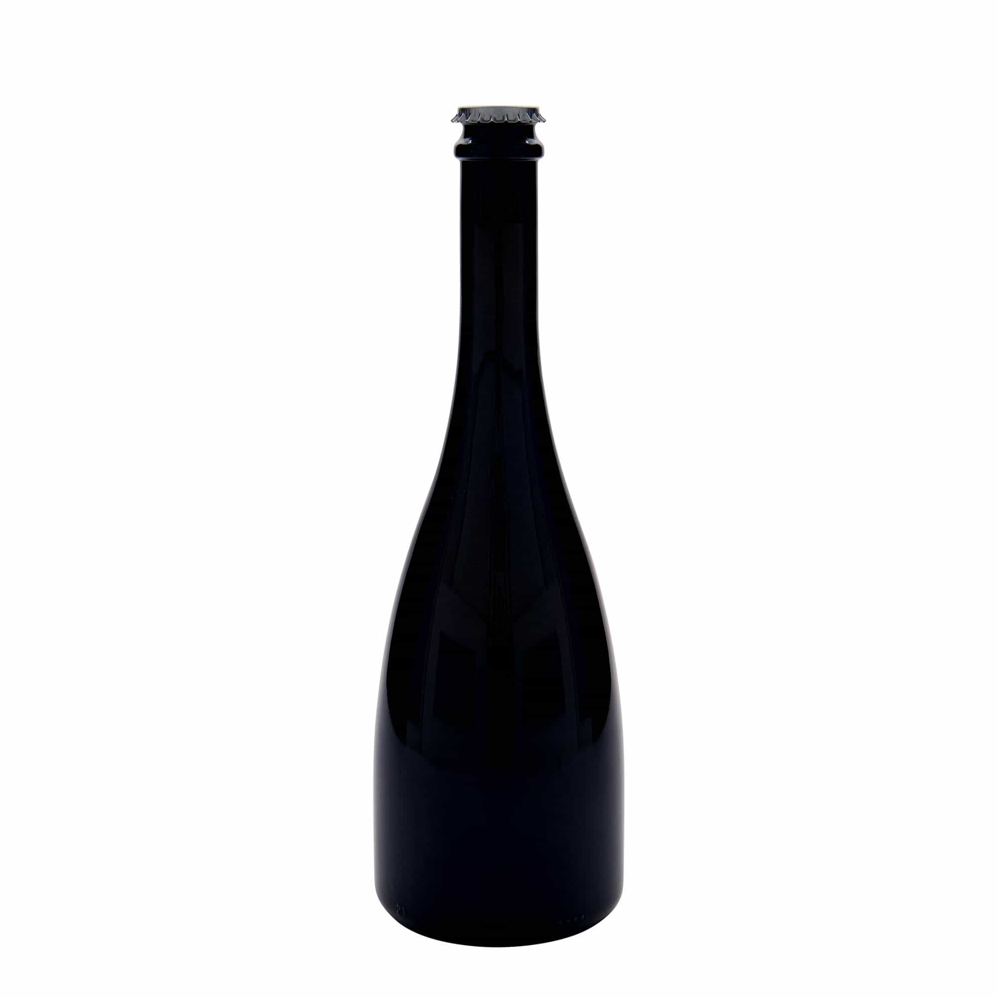 750 ml øl-/champagneflaske "Tosca", glass, antikkgrønn, åpning: Kronlokk