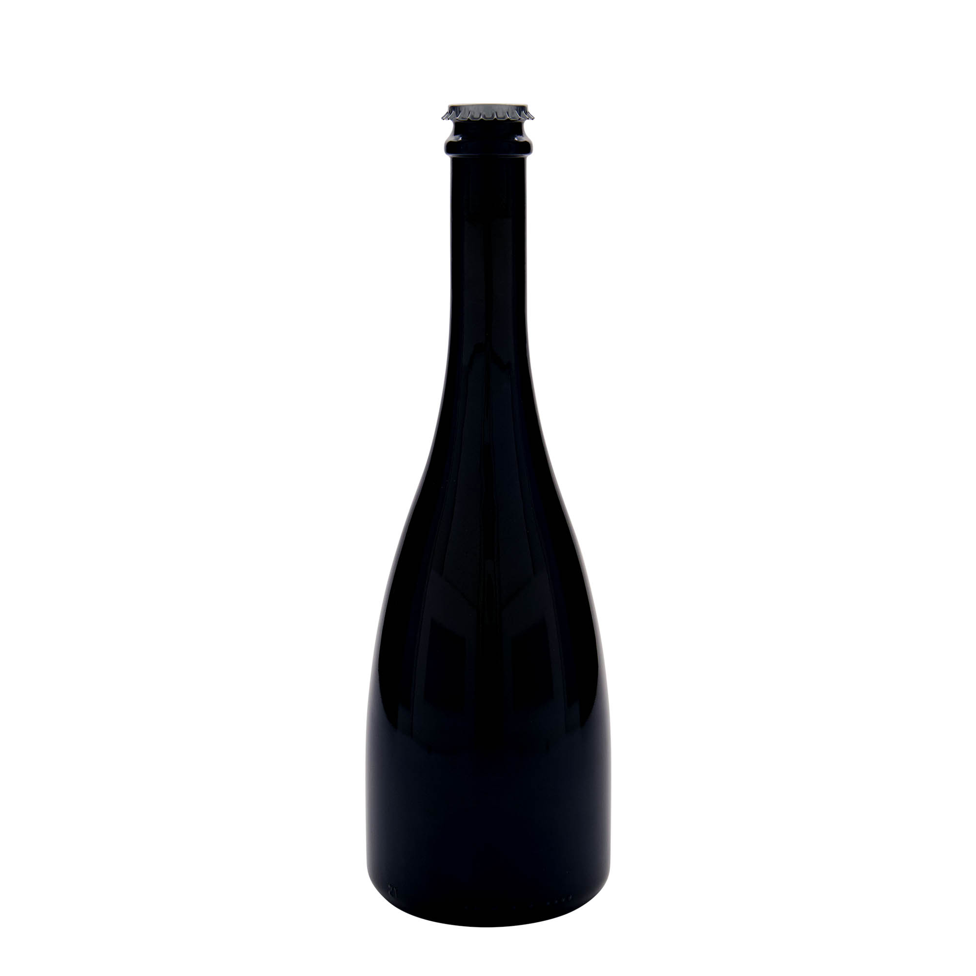 750 ml øl-/musserende vinflaske 'Tosca', glass, antikkgrønn, åpning: skrukork
