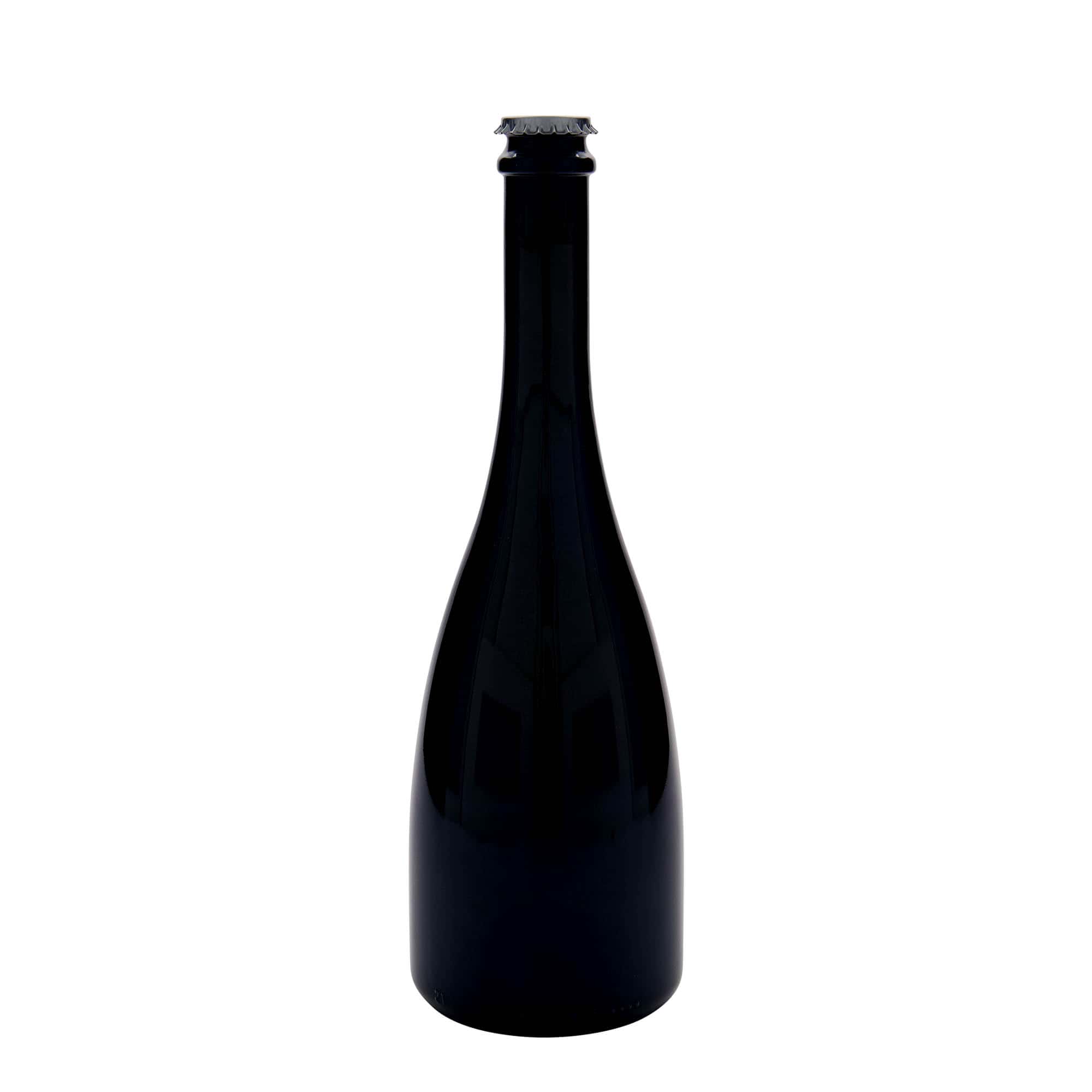 750 ml øl-/musserende vinflaske 'Tosca', glass, antikkgrønn, åpning: skrukork