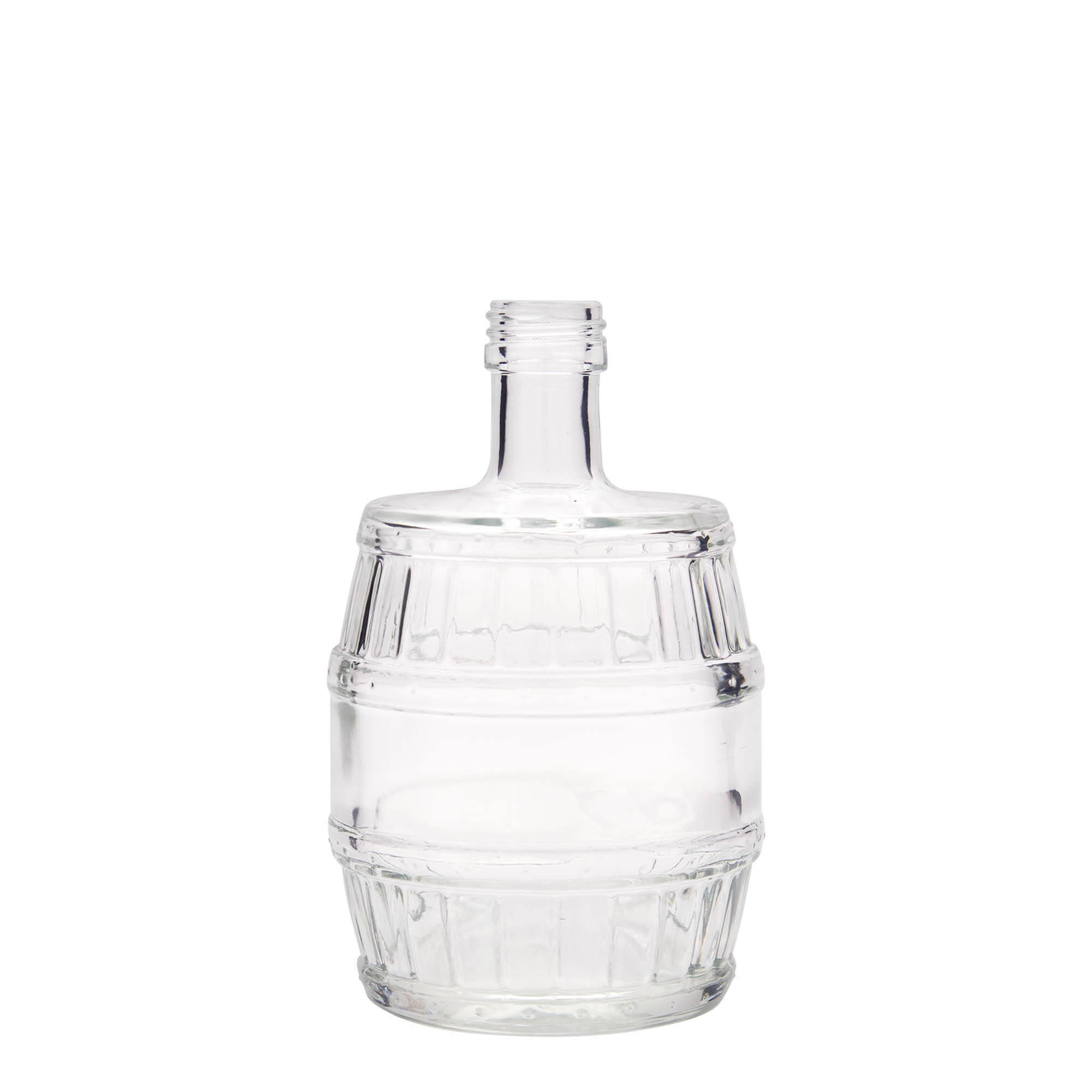 500 ml glassflaske 'Tønne', åpning: PP 28
