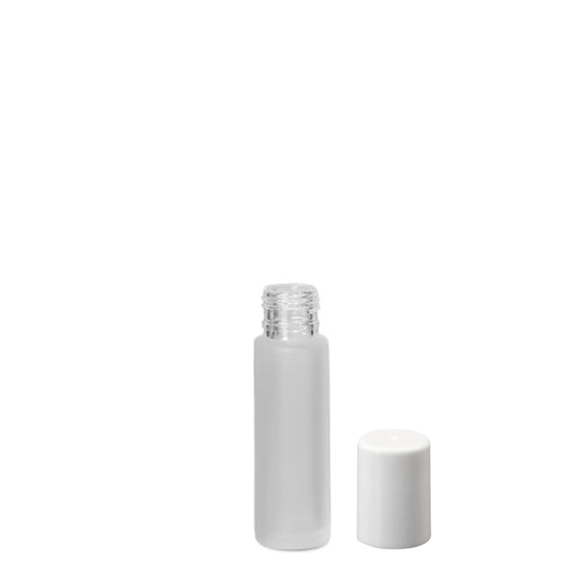 10 ml roll-on-flaske, glass, frostet, åpning: skrukork