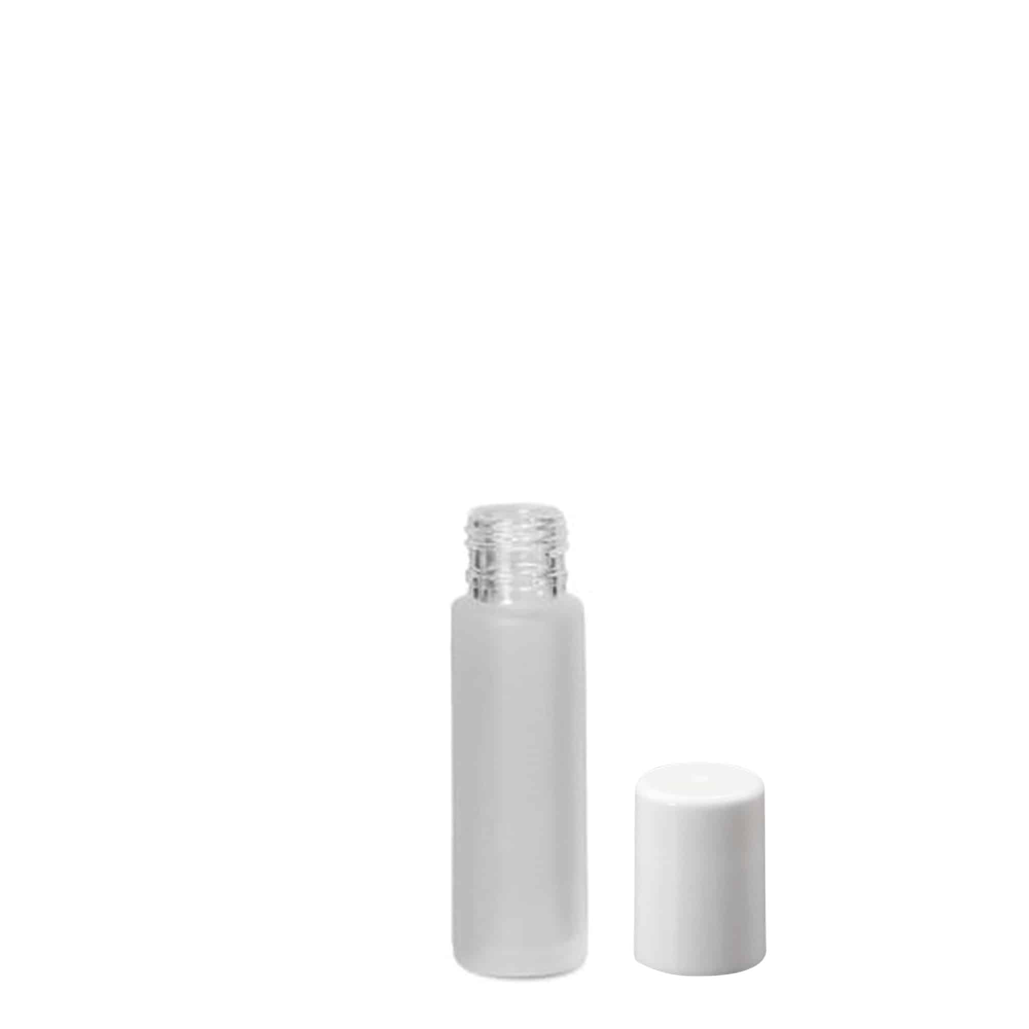 10 ml roll-on-flaske, glass, frostet, åpning: skrukork