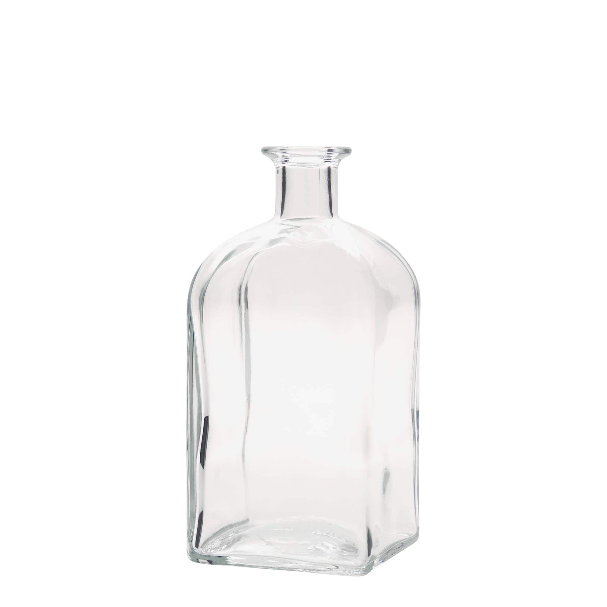 700 ml glassflaske apotek Carré, firkantet, åpning: kork