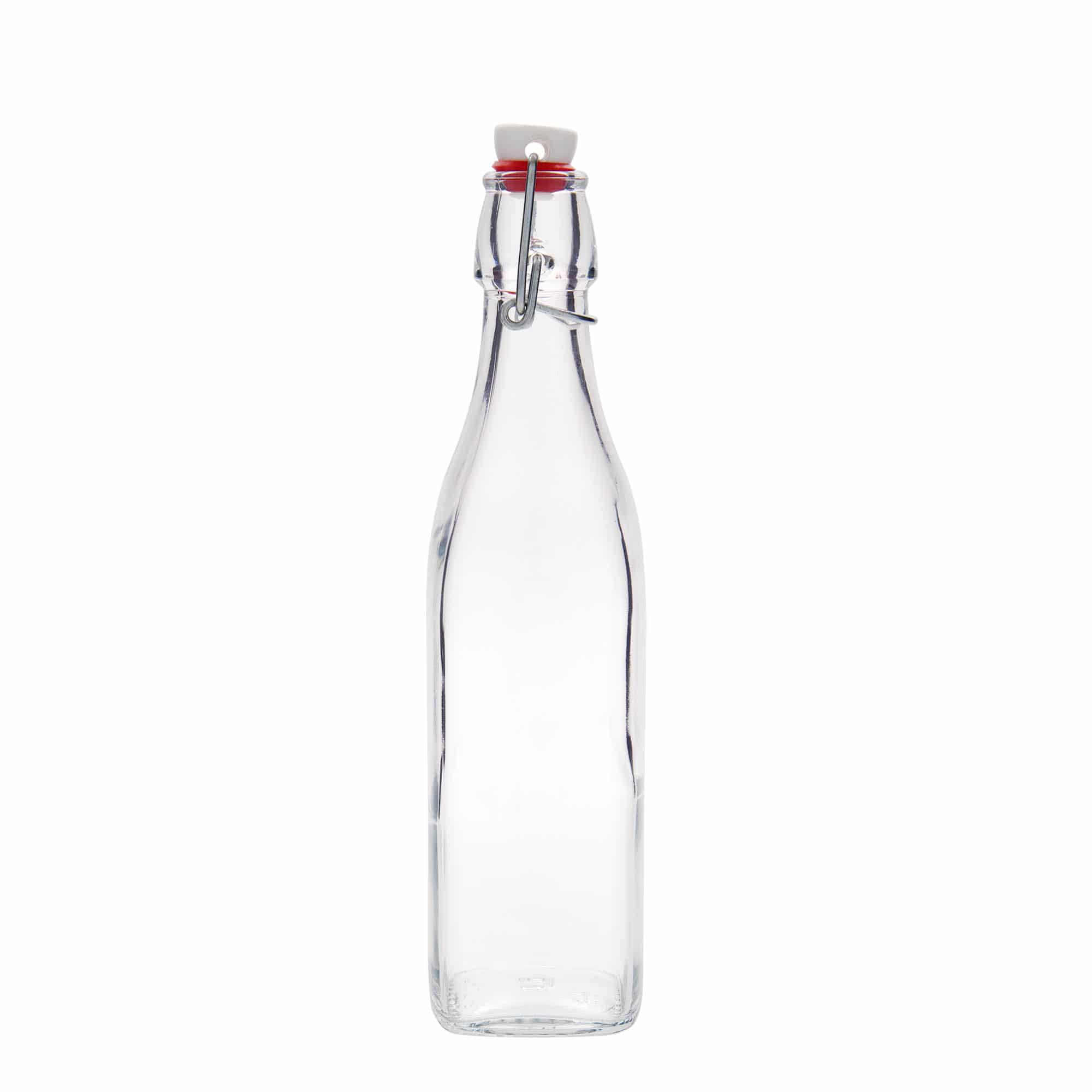 500 ml glassflaske "Swing, kvadratisk, åpning: Bøylelokk 500 ml glassflaske "Swing, kvadratisk, åpning: Bøylelokk