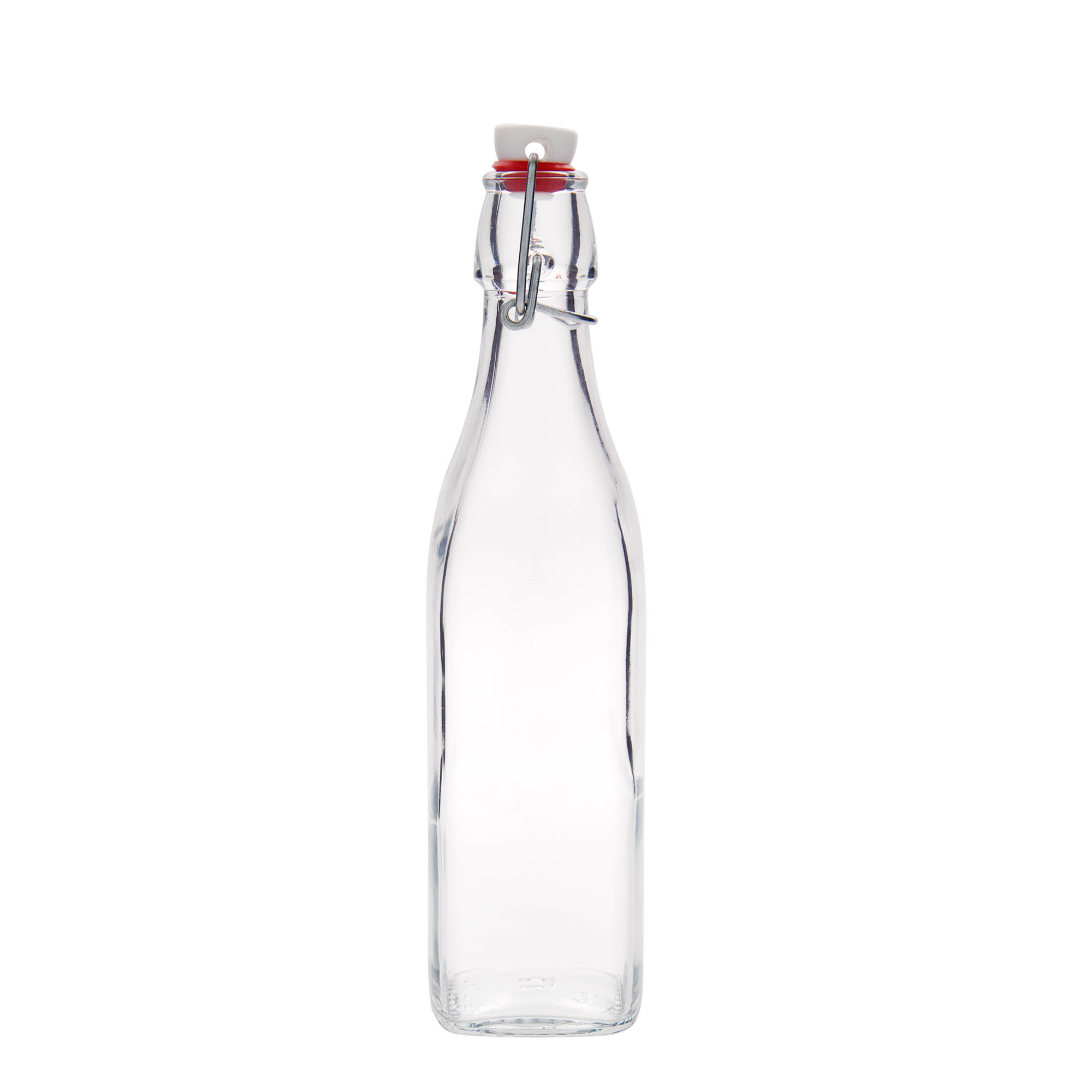 500 ml glassflaske 'Swing, firkantet, åpning: patentlokk'