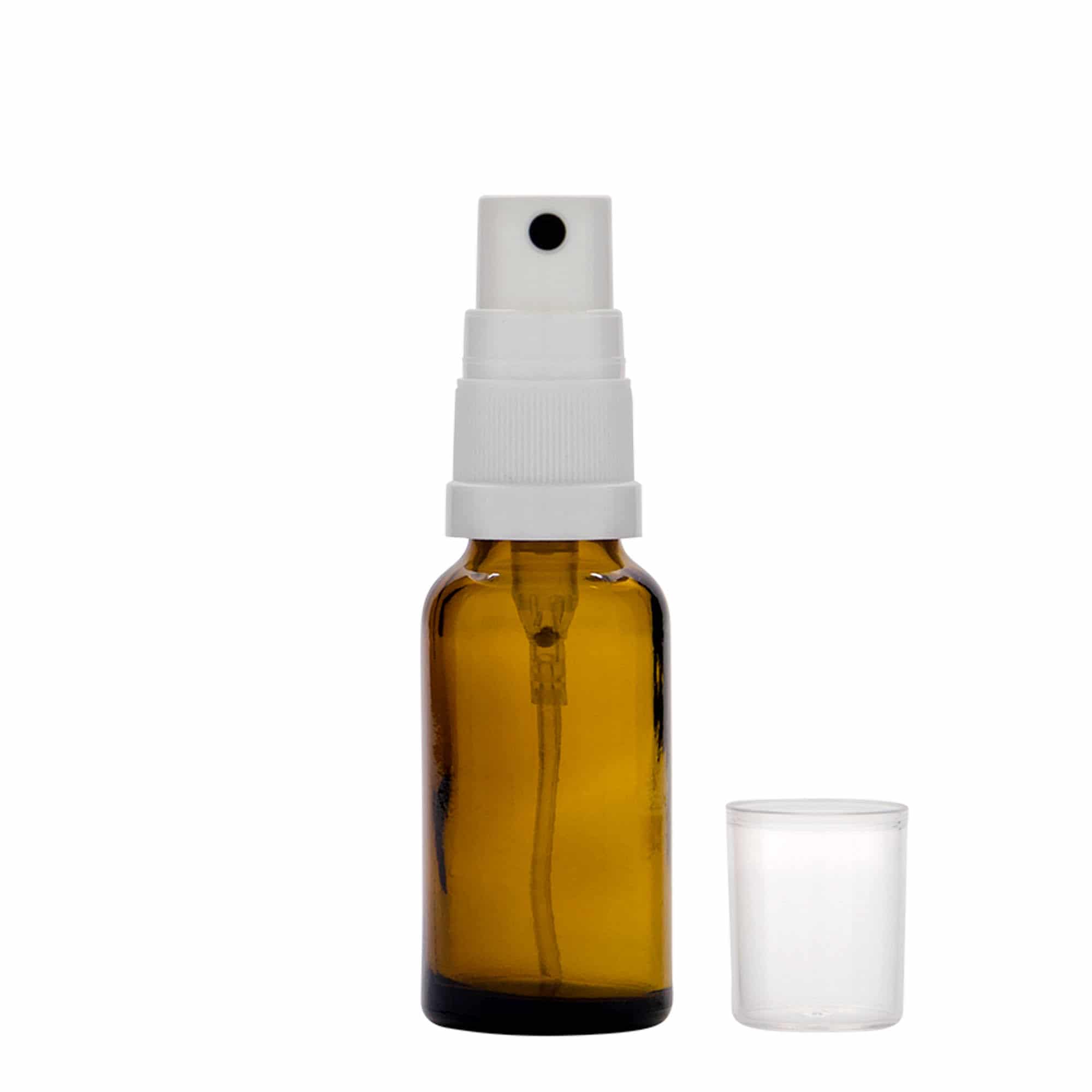20 ml sprayflaske medisin, glass, brun, åpning: DIN 18