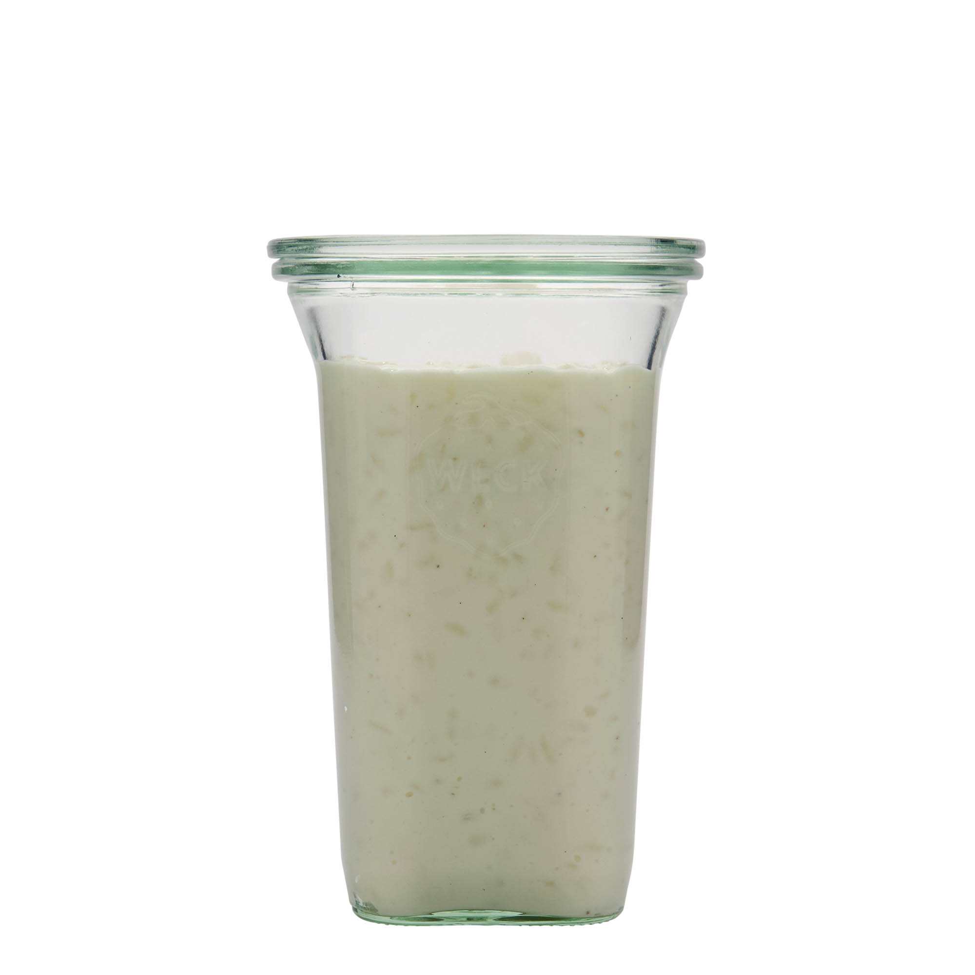 795 ml WECK-Quadroglass, firkantet, åpning: rund kant 795 ml WECK-Quadroglass, firkantet, åpning: rund kant