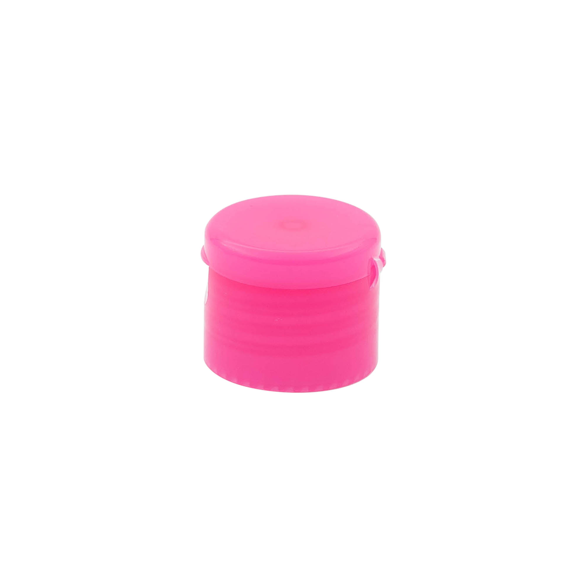 Skruelokk med hengsel, PP-plast, rosa, for åpning: 24/410 Skruelokk med hengsel, PP-plast, rosa, for åpning: 24/410