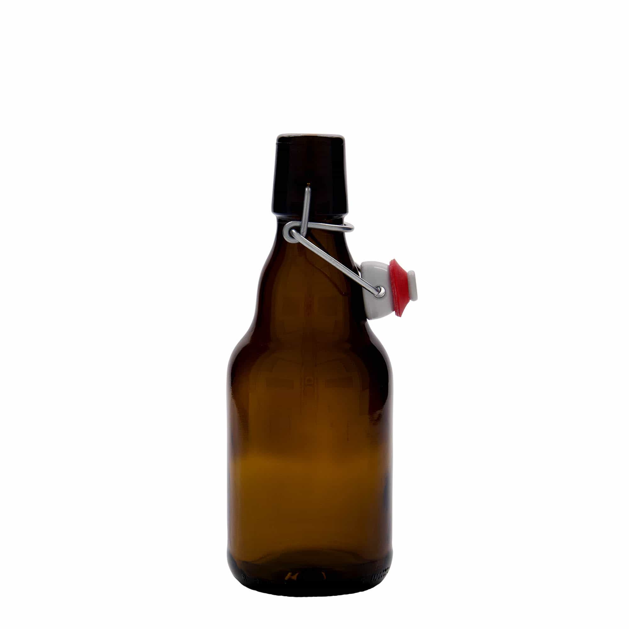 330 ml ølflaske 'Steinie', glass, brun, åpning: patentkork