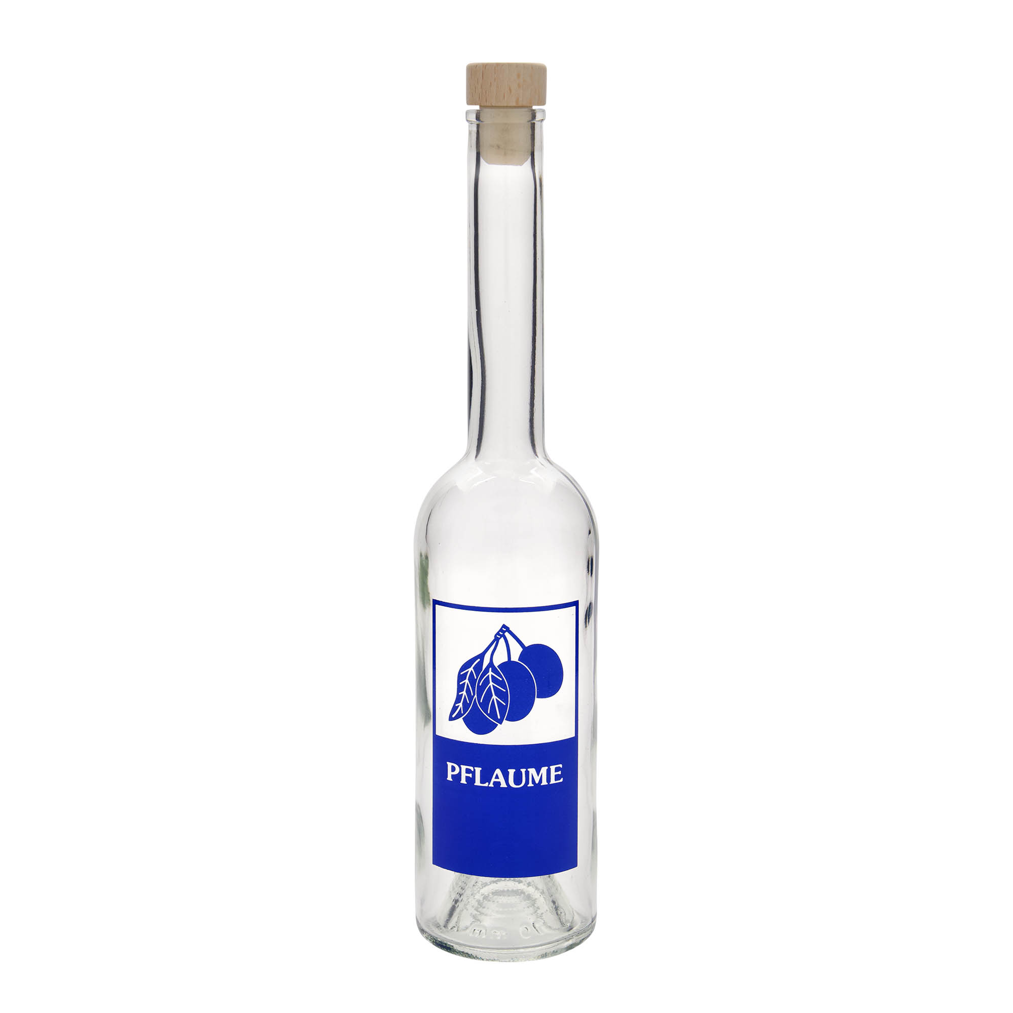 500 ml glassflaske 'Opera', motiv: plomme, åpning: kork