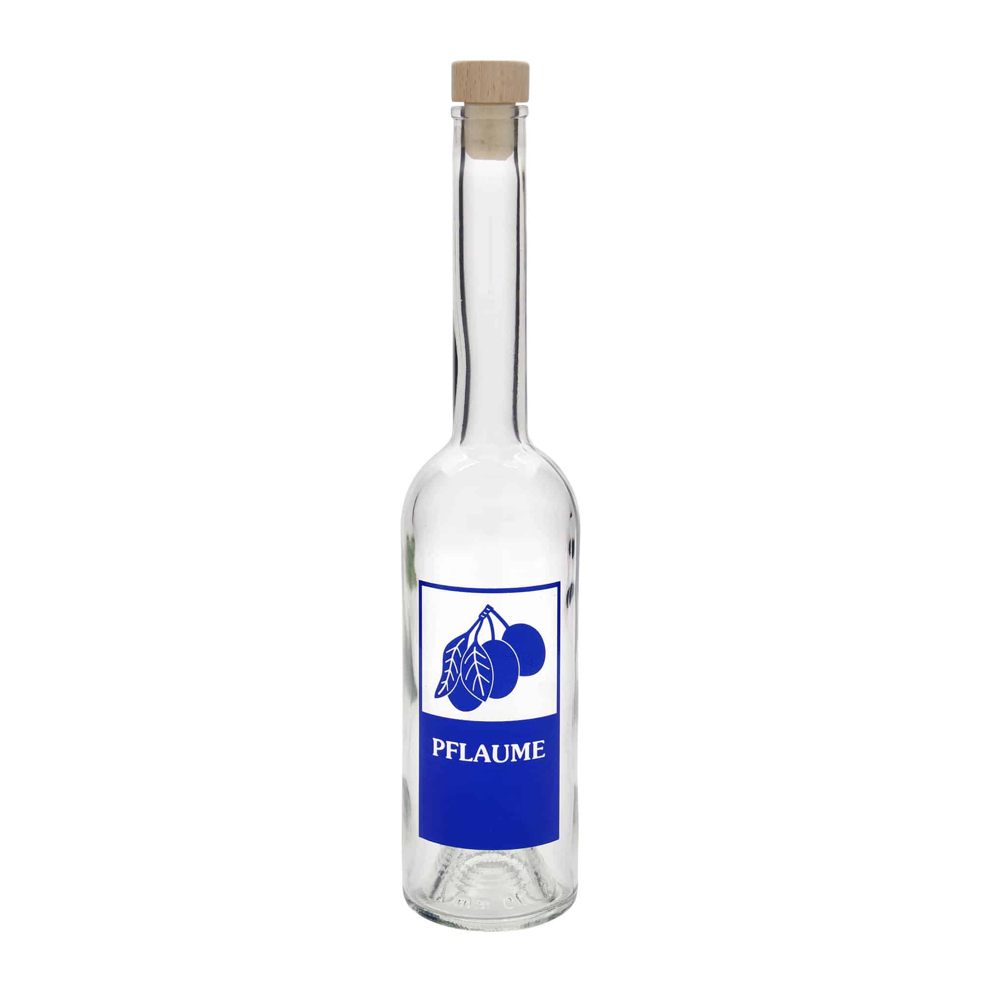 500 ml glassflaske 'Opera', motiv: plomme, åpning: kork