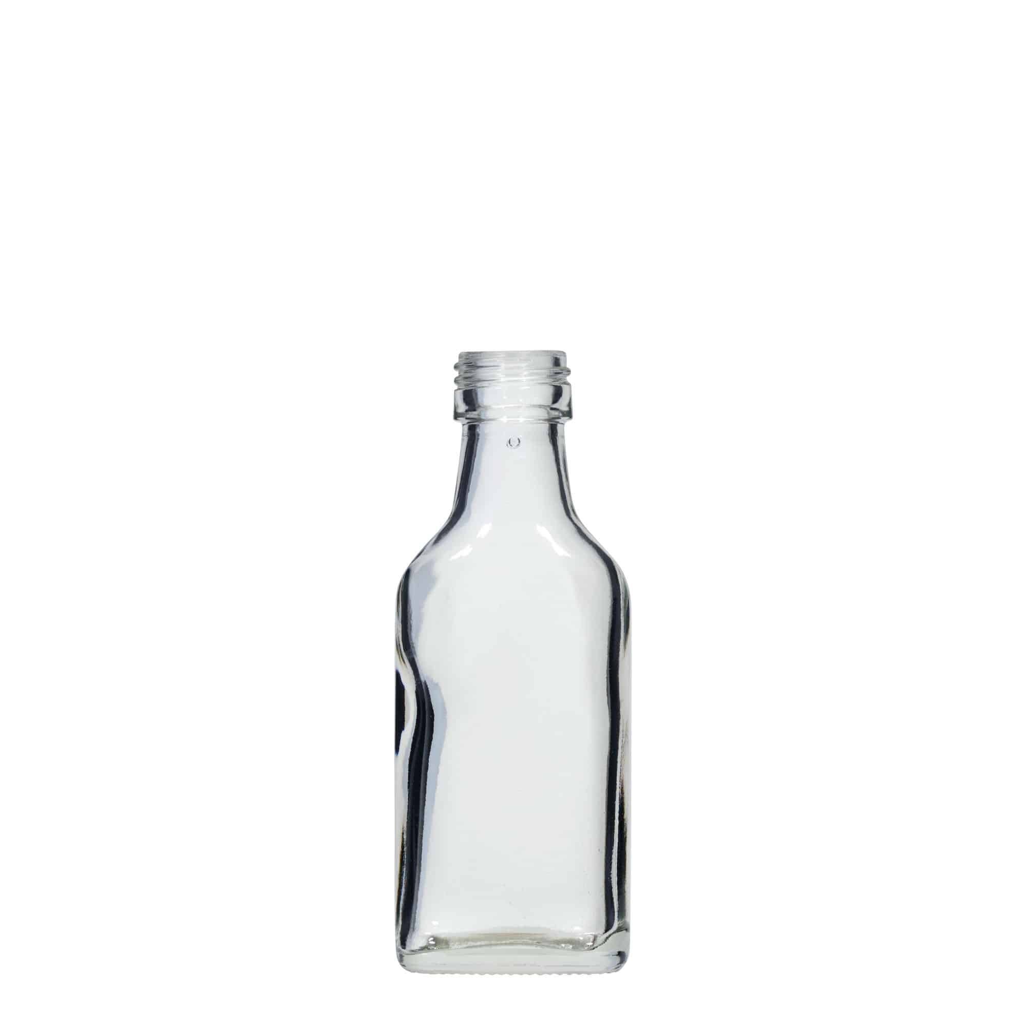 40 ml lommeflaske, rektangulær, åpning: PP 22