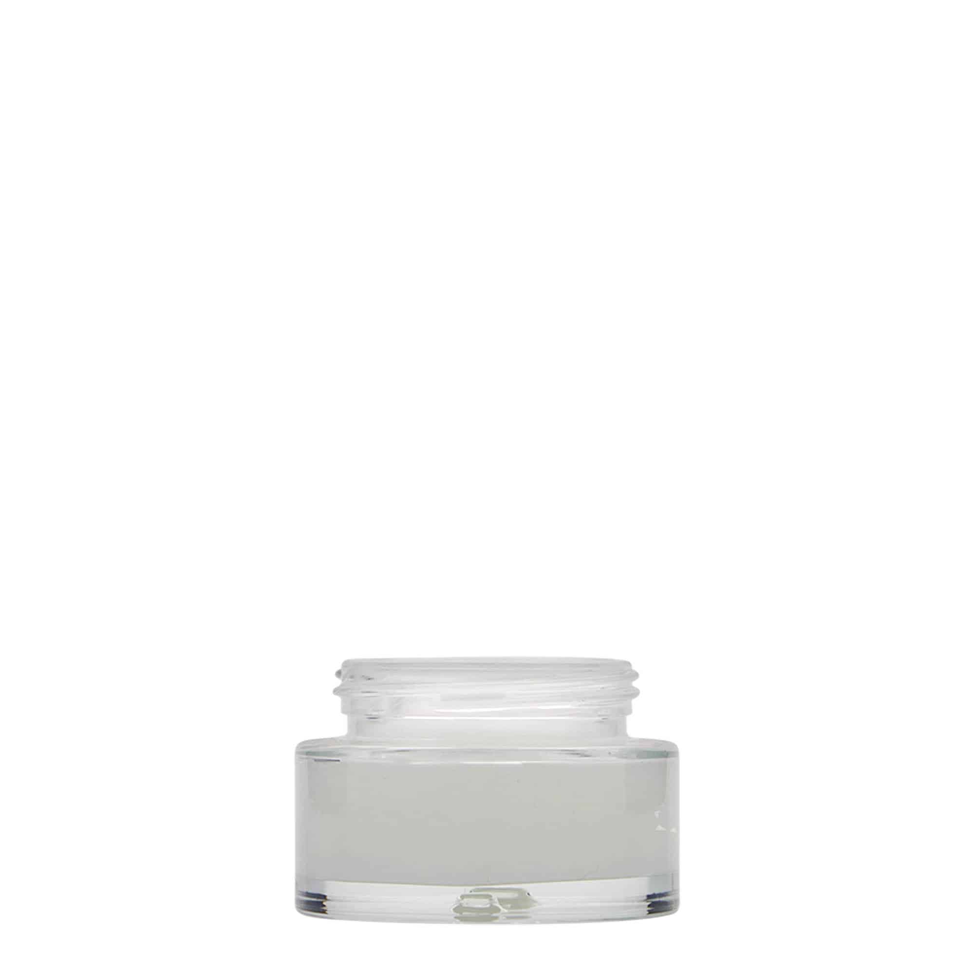 30 ml krukke "Clear Edition", glass, åpning: Skrulokk