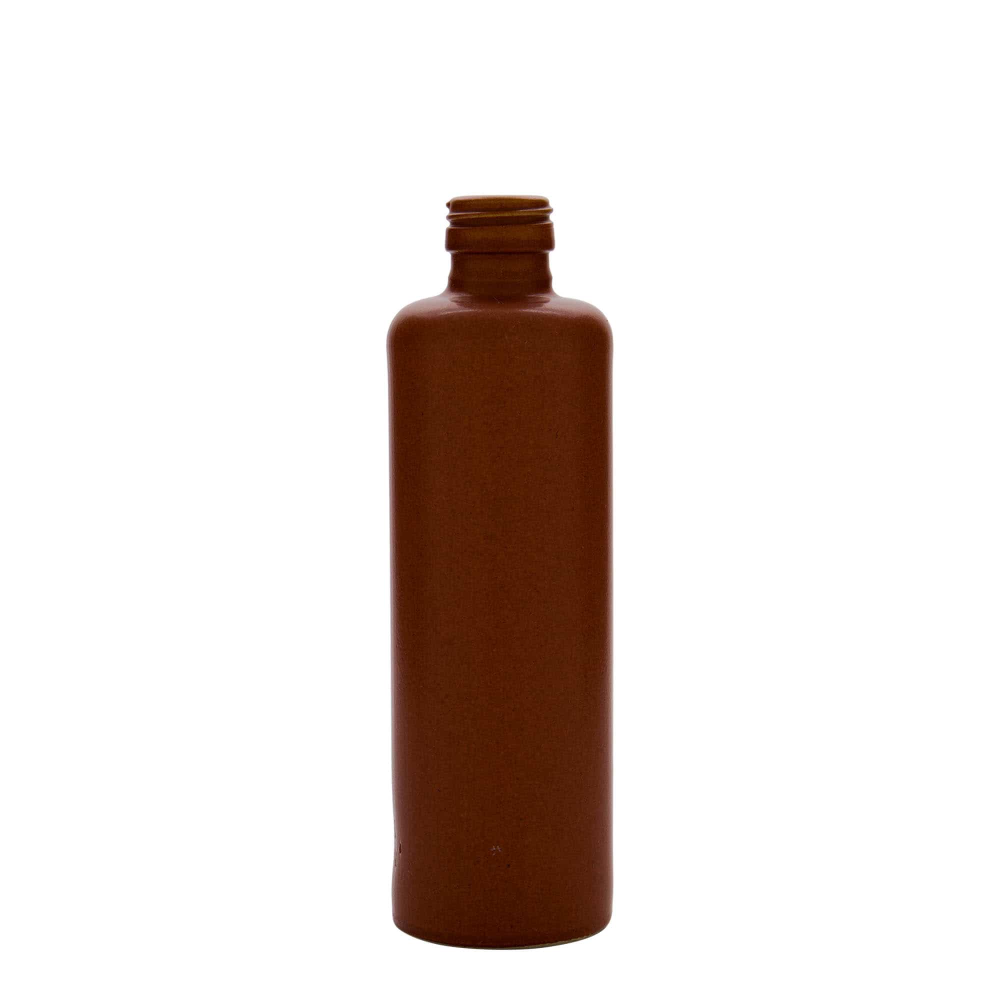 350 ml leirkrus, steintøy, rød-brun, åpning: PP 31,5