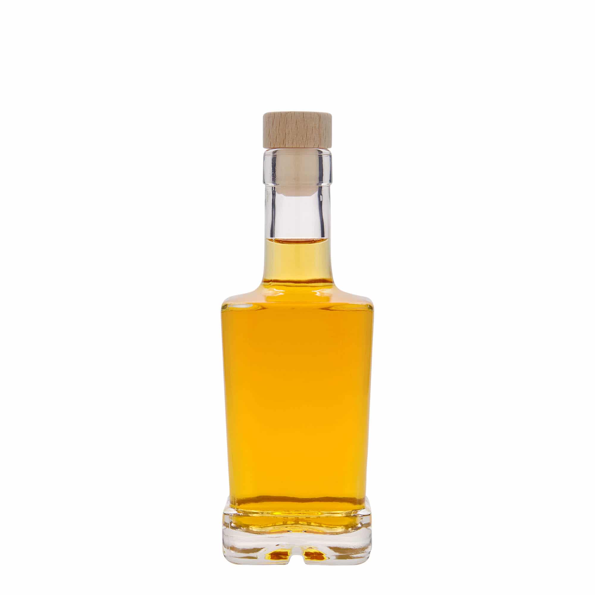 250 ml glassflaske "Rene", kvadratisk, åpning: Kork