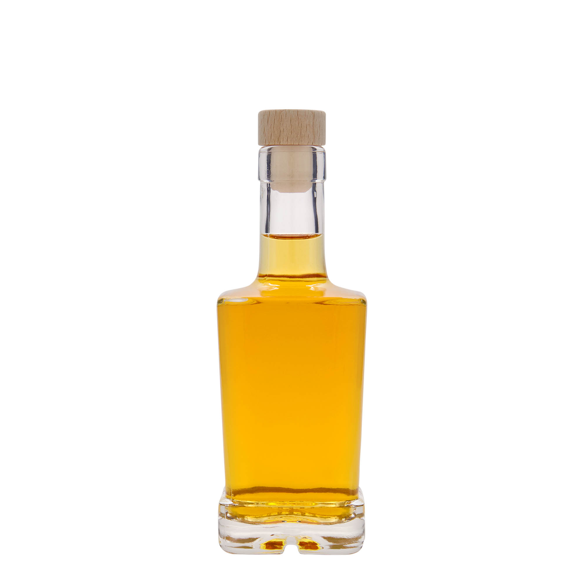 250 ml glassflaske 'Rene', kvadratisk, åpning: kork