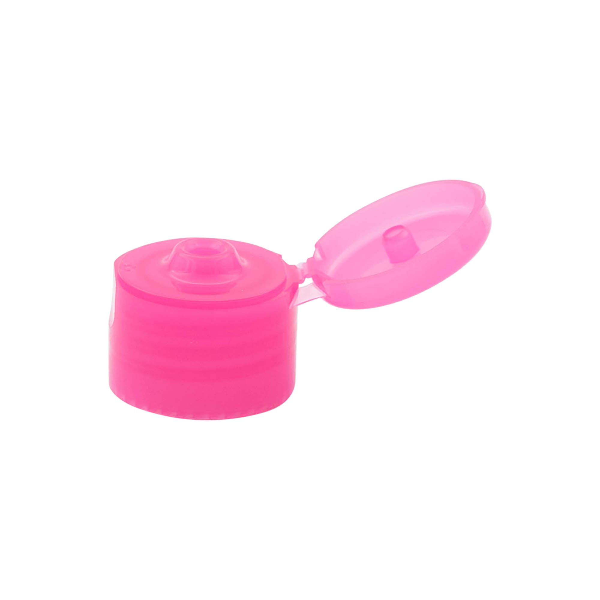 Skruelokk med hengsel, PP-plast, rosa, for åpning: 24/410 Skruelokk med hengsel, PP-plast, rosa, for åpning: 24/410