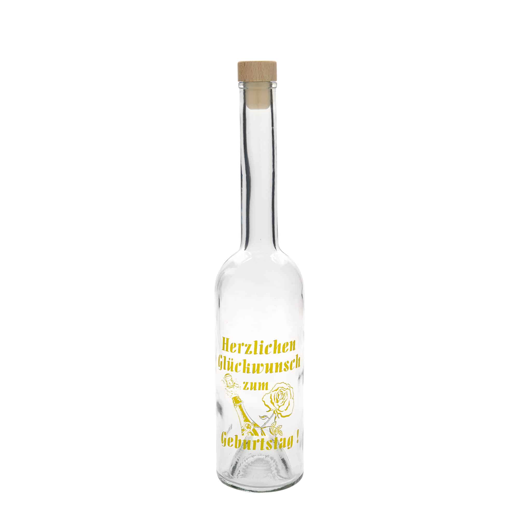 500 ml glassflaske Maximo trykket "Karneval", åpning: Kork