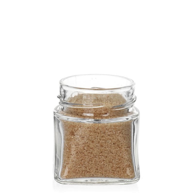 106 ml firkantet glass 'Luxor', åpning: Deep-Twist-Off (DTO 58)
