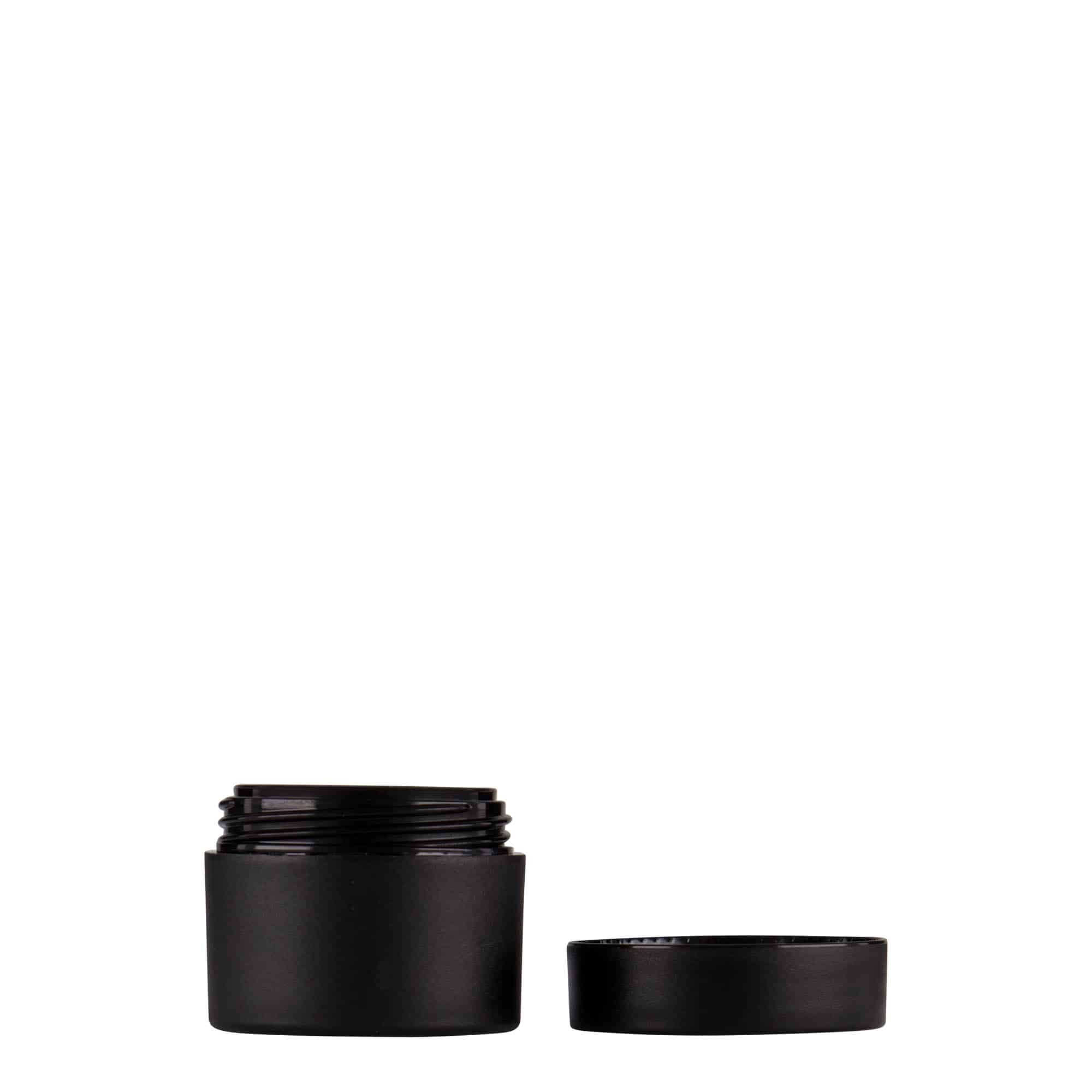 5 ml plastboks "Antonella", PP, svart, åpning: Skrulokk