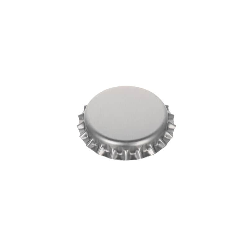 Kronlokk 26 mm, metall, sølv