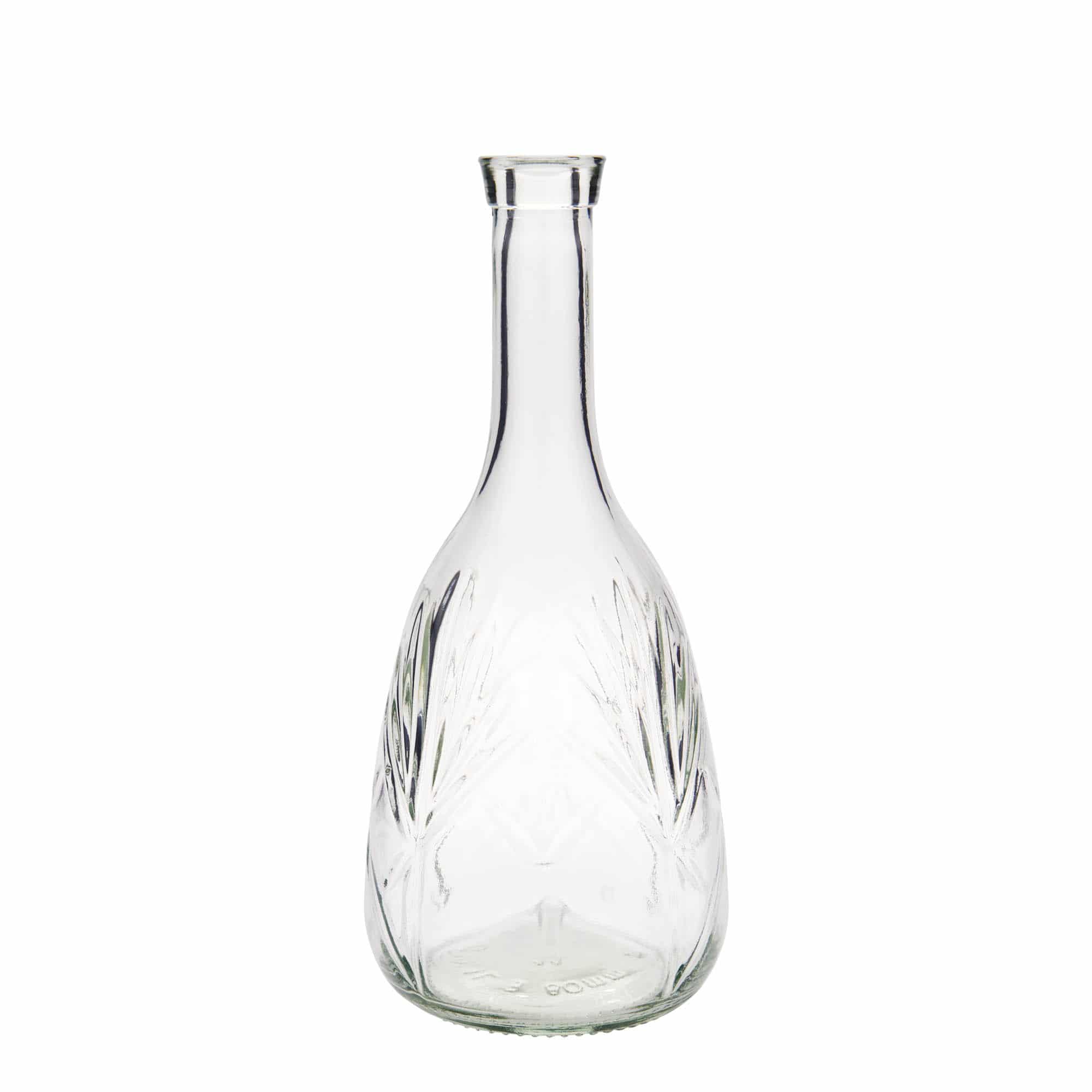 1000 ml glassflaske "Reliefa", åpning: Kork 1000 ml glassflaske "Reliefa", åpning: Kork