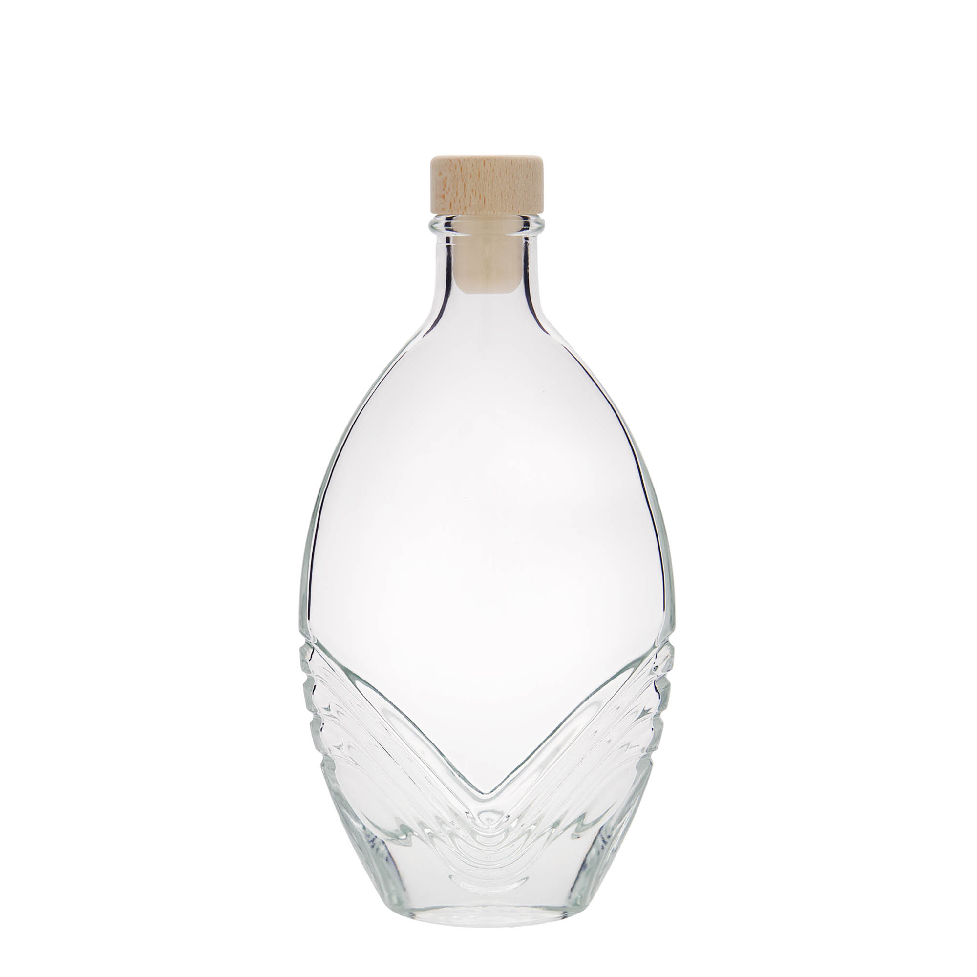 200 ml glassflaske 'Florence', oval, åpning: kork