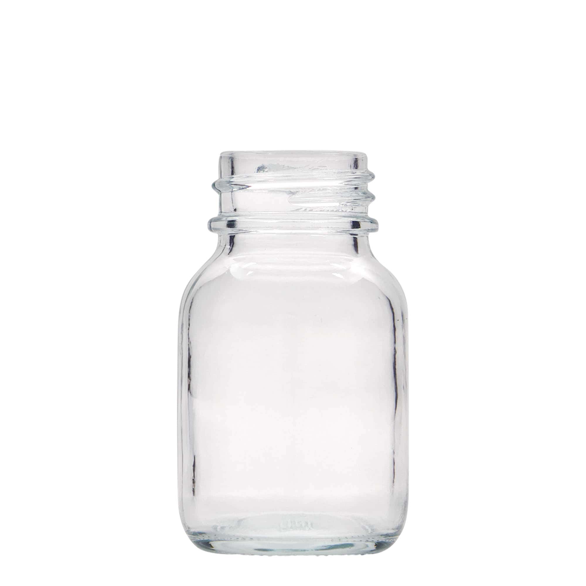 50 ml bredhalsglass, åpning: DIN 32 50 ml bredhalsglass, åpning: DIN 32
