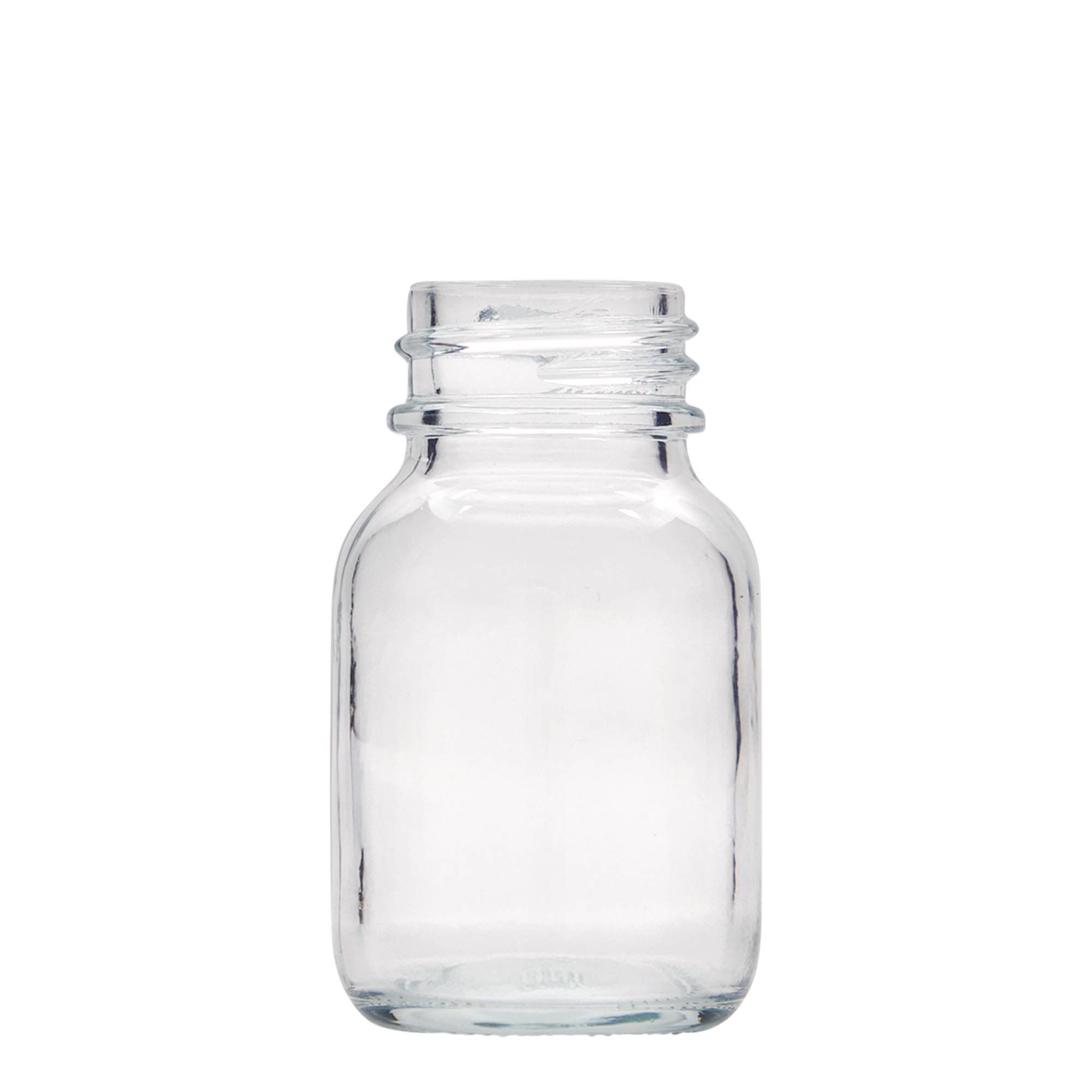 50 ml bredhalsglass, åpning: DIN 32 50 ml bredhalsglass, åpning: DIN 32