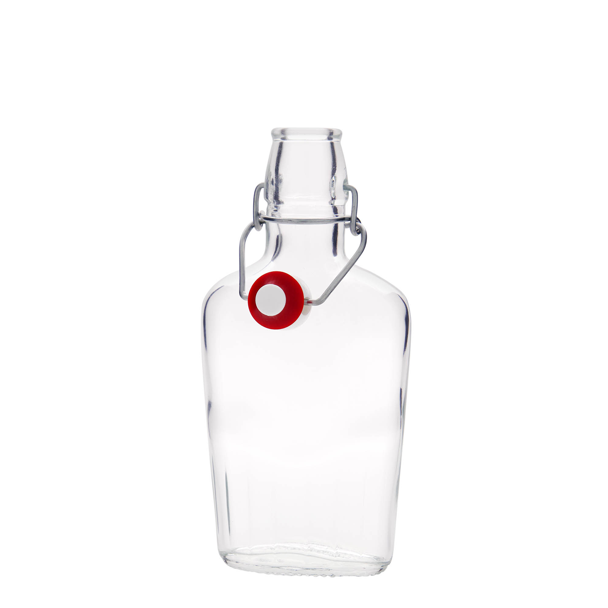 250 ml glassflaske 'Fiaschetta', oval, åpning: klemmeåpning
