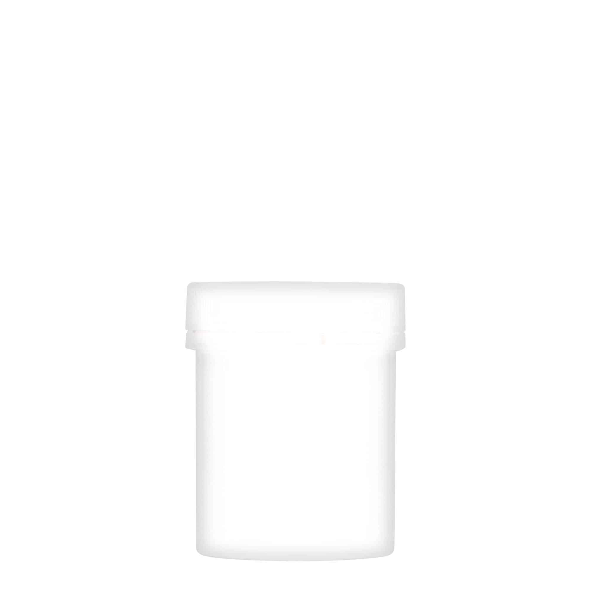 150 ml plastboks "Securilock", PP, hvit, åpning: Skrulokk