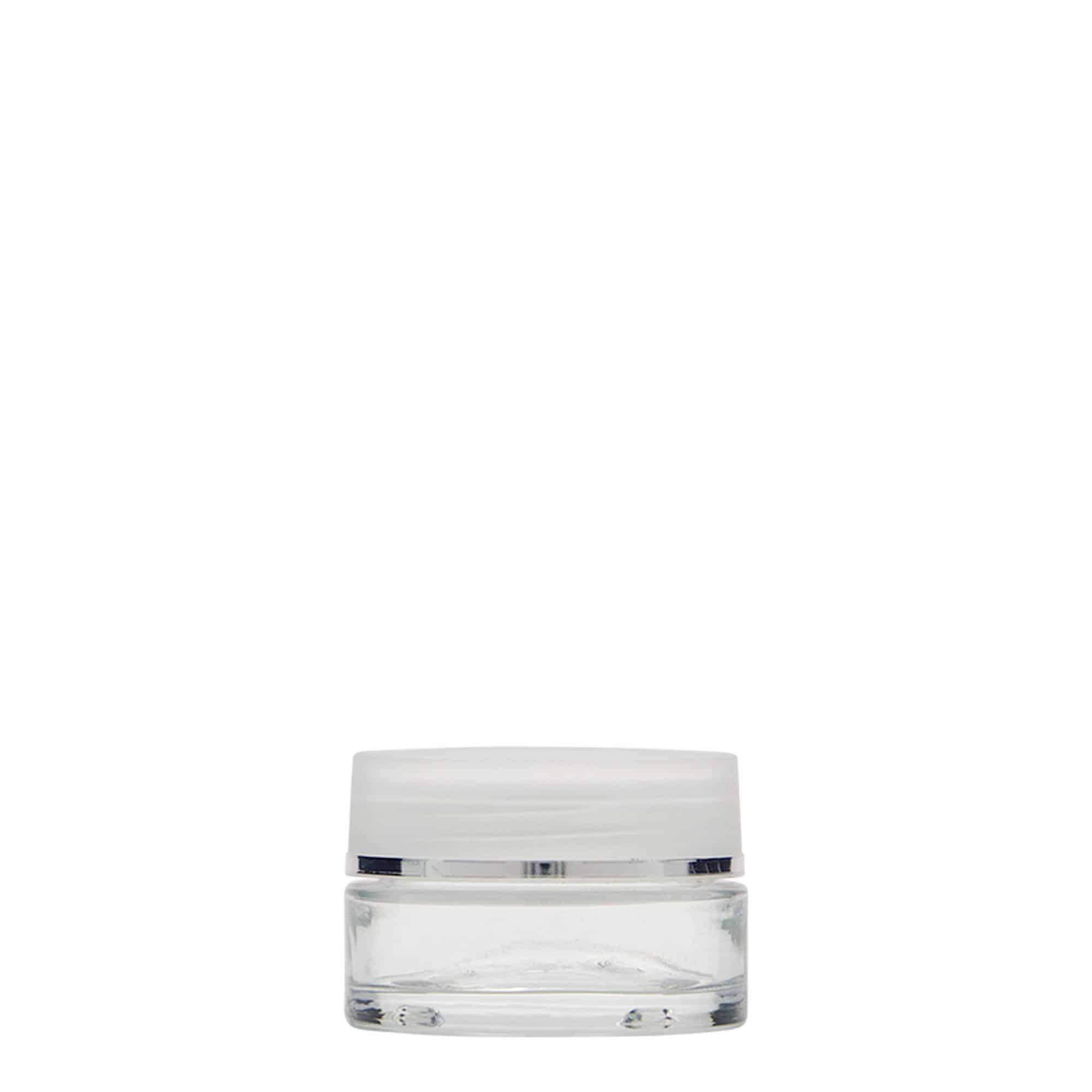 15 ml krukke "Clear Edition", glass, åpning: Skrulokk