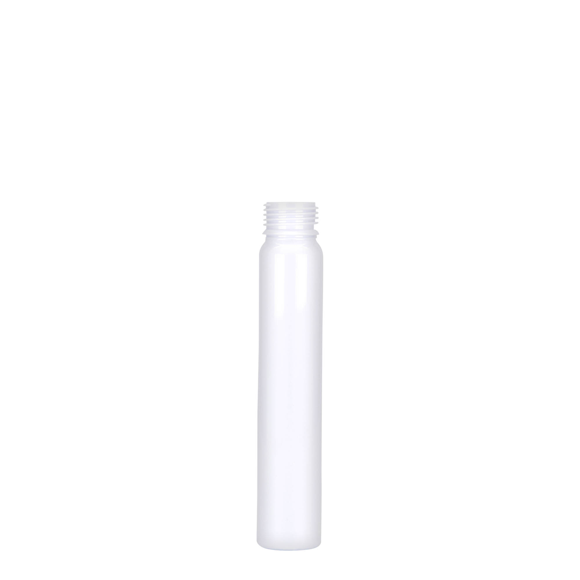 25 ml PET-rør, plast, hvit, åpning: skrukork