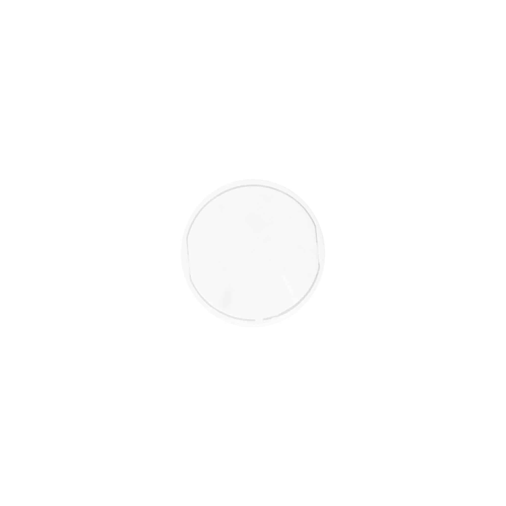Skrulokk Disc Top, PP-plast, hvit, for åpning: 20/410